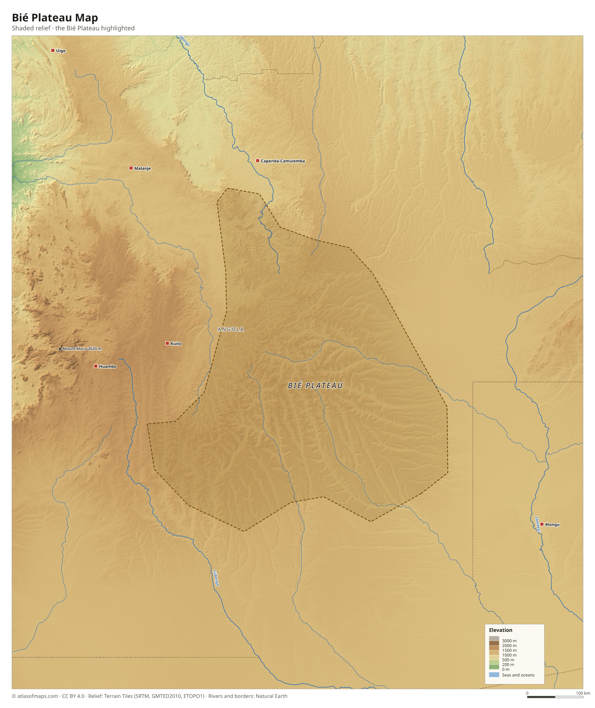 Bié Plateau Map