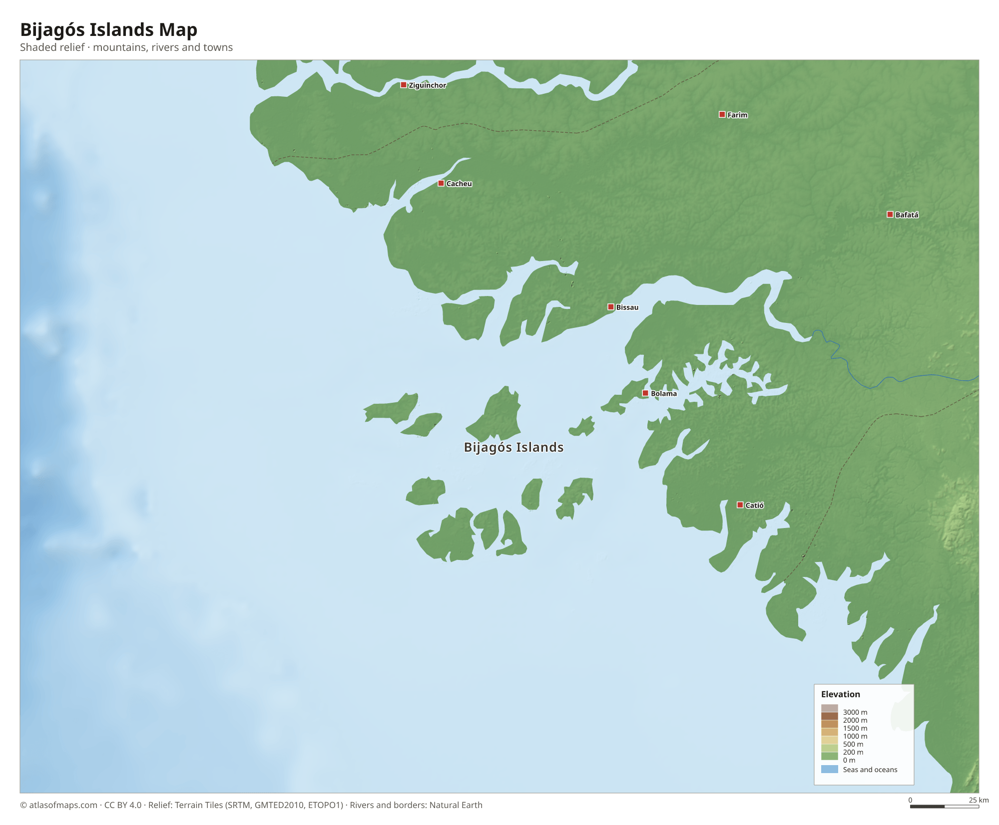 Bijagós Islands Map
