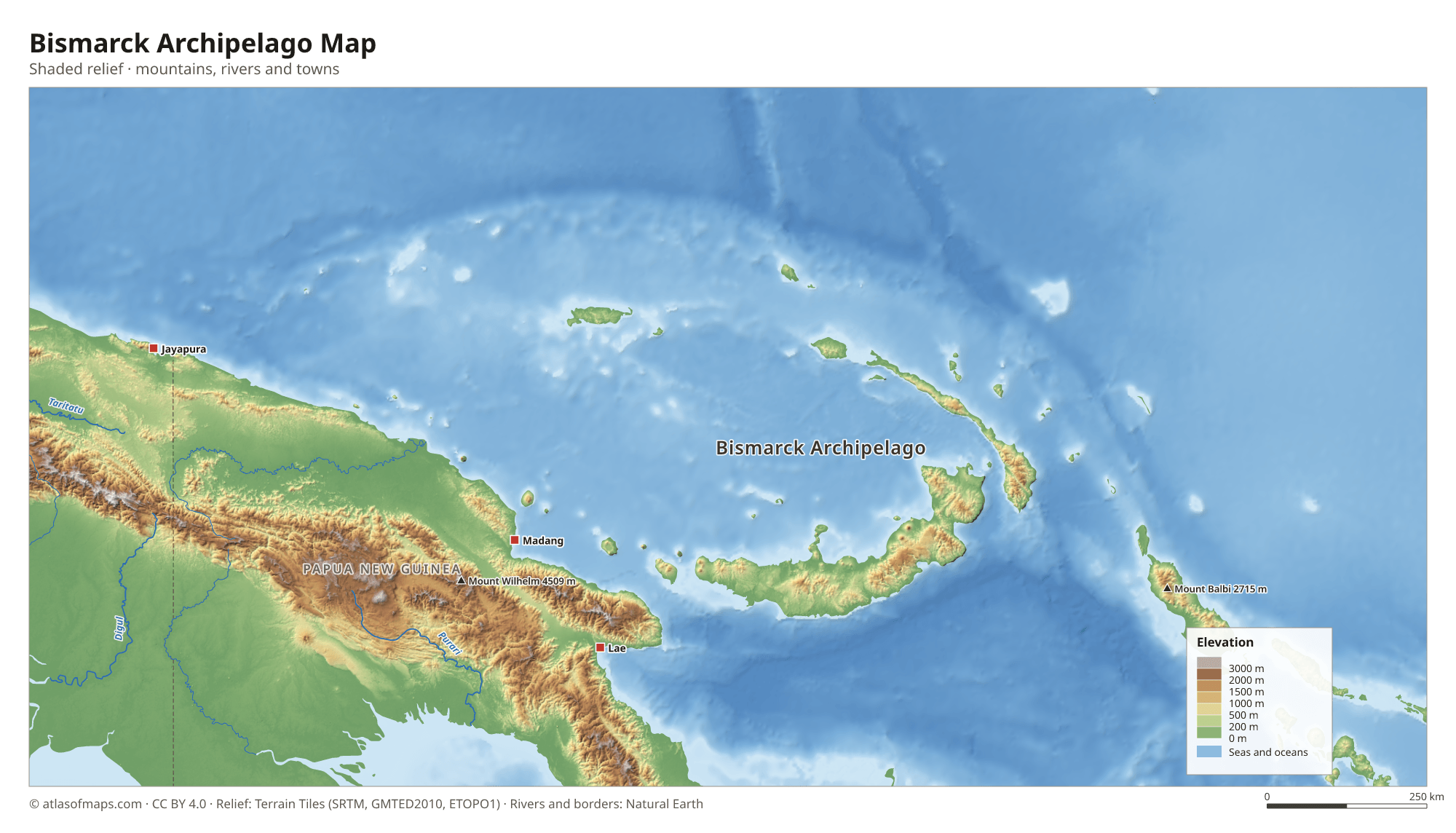Bismarck Archipelago Map