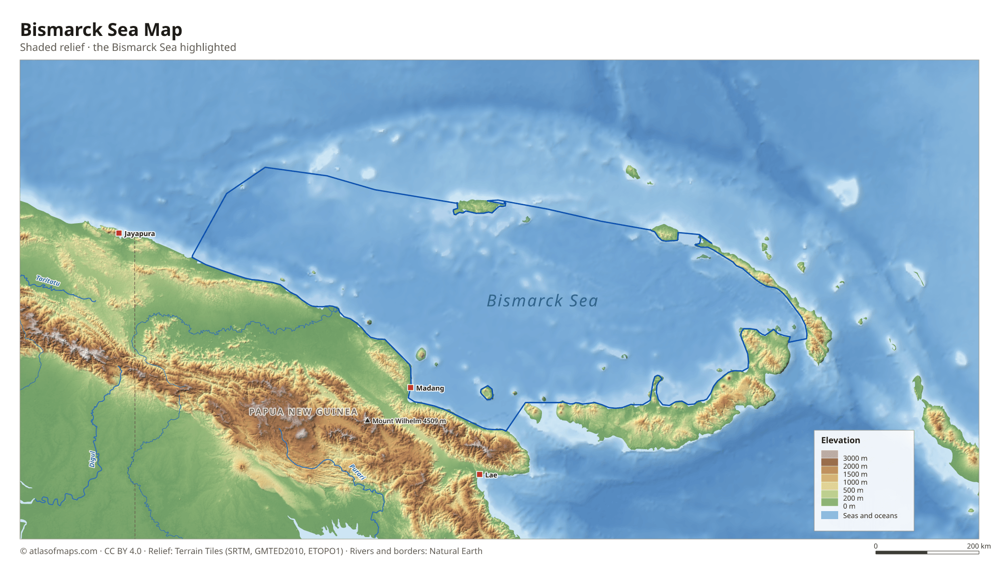 Bismarck Sea Map