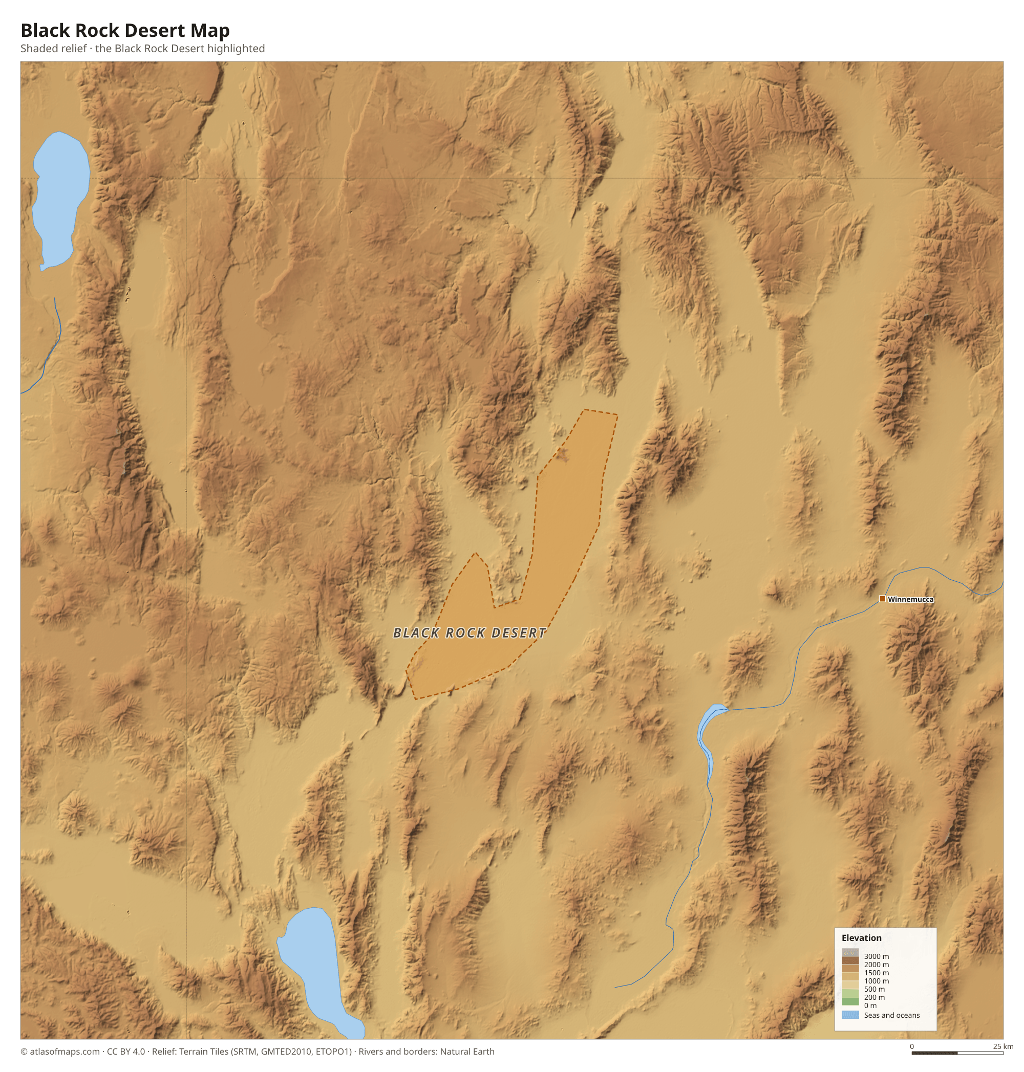 Black Rock Desert Map