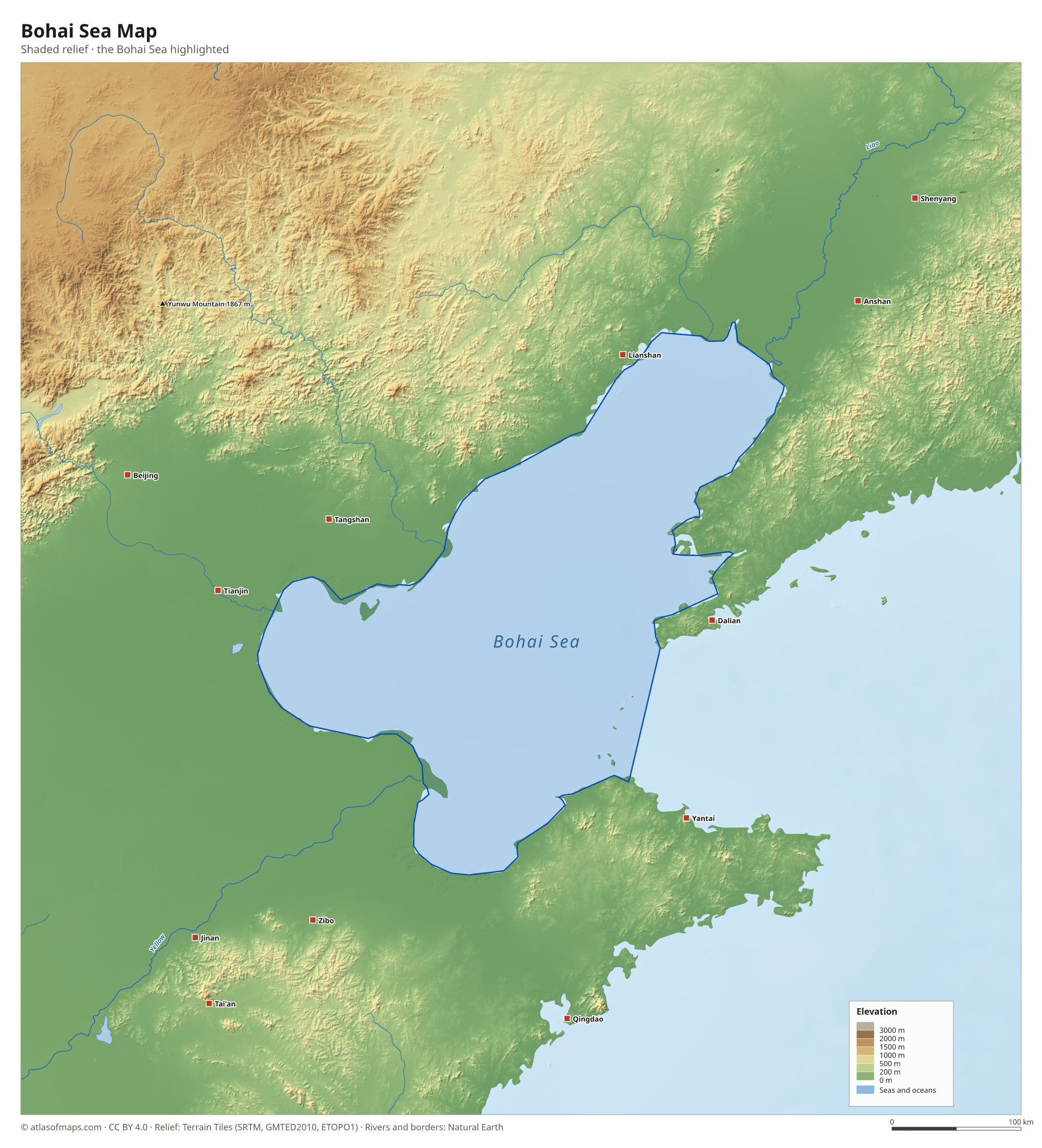 Bohai Sea Map