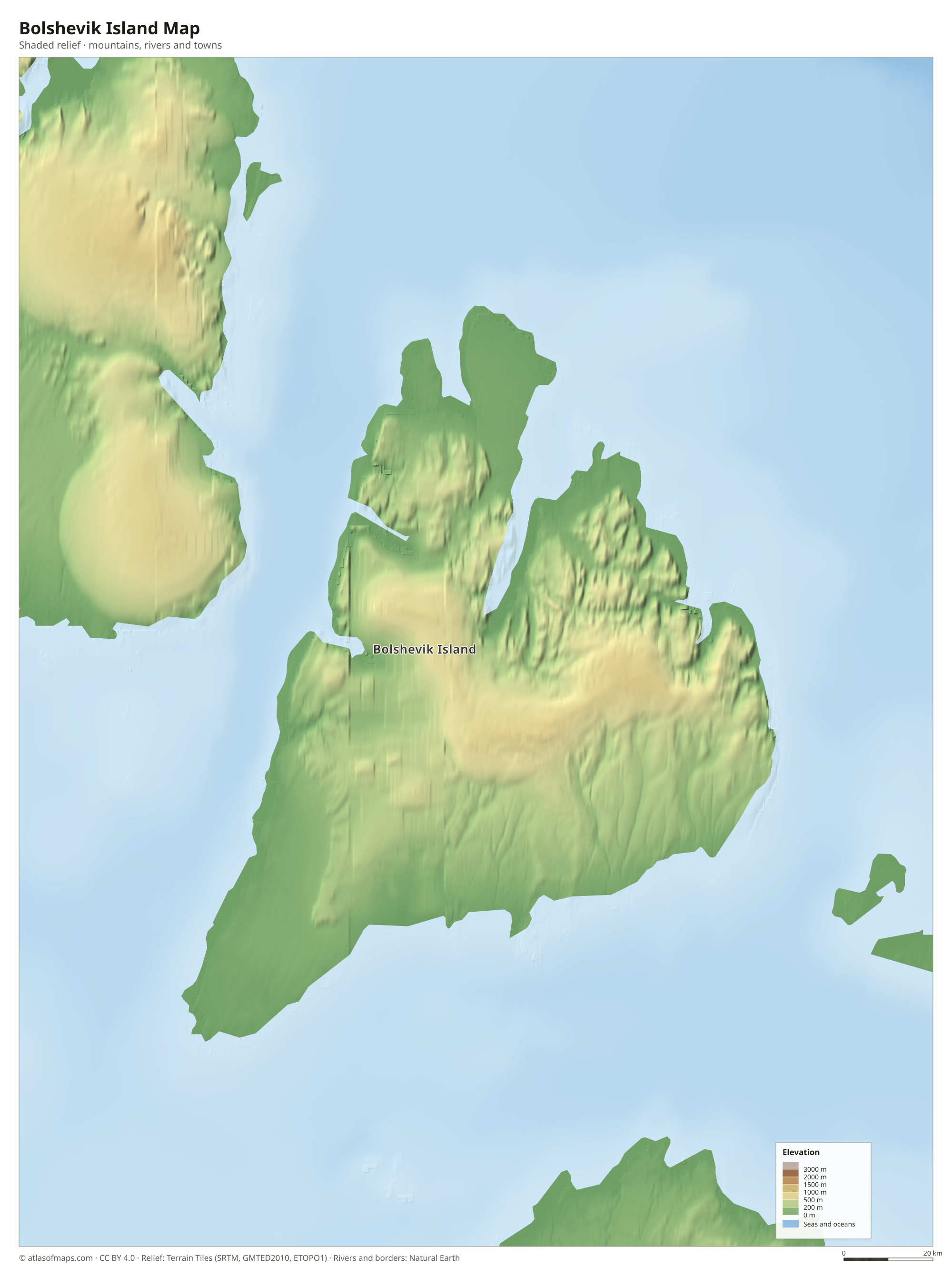 Bolshevik Island Map