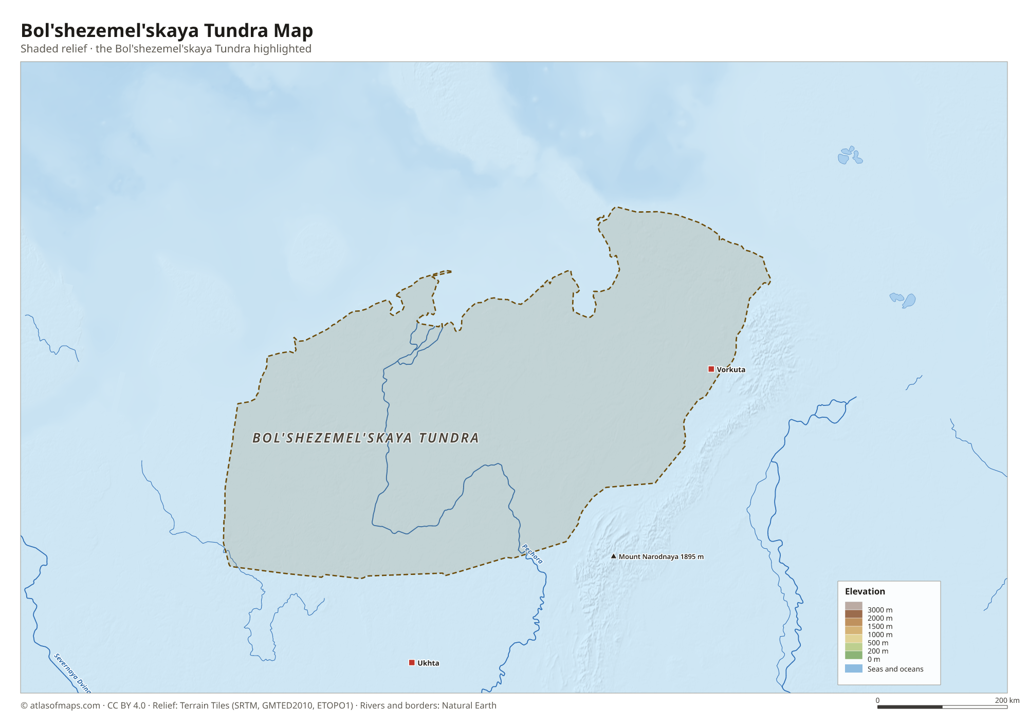 Bol'shezemel'skaya Tundra Map