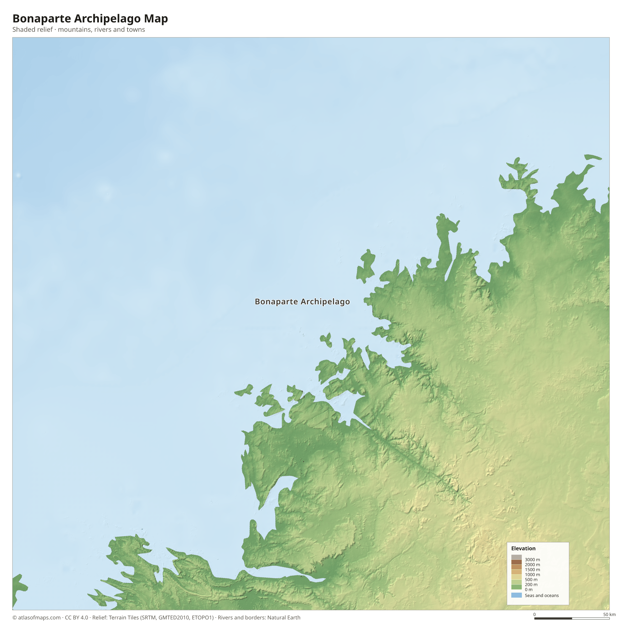 Bonaparte Archipelago Map