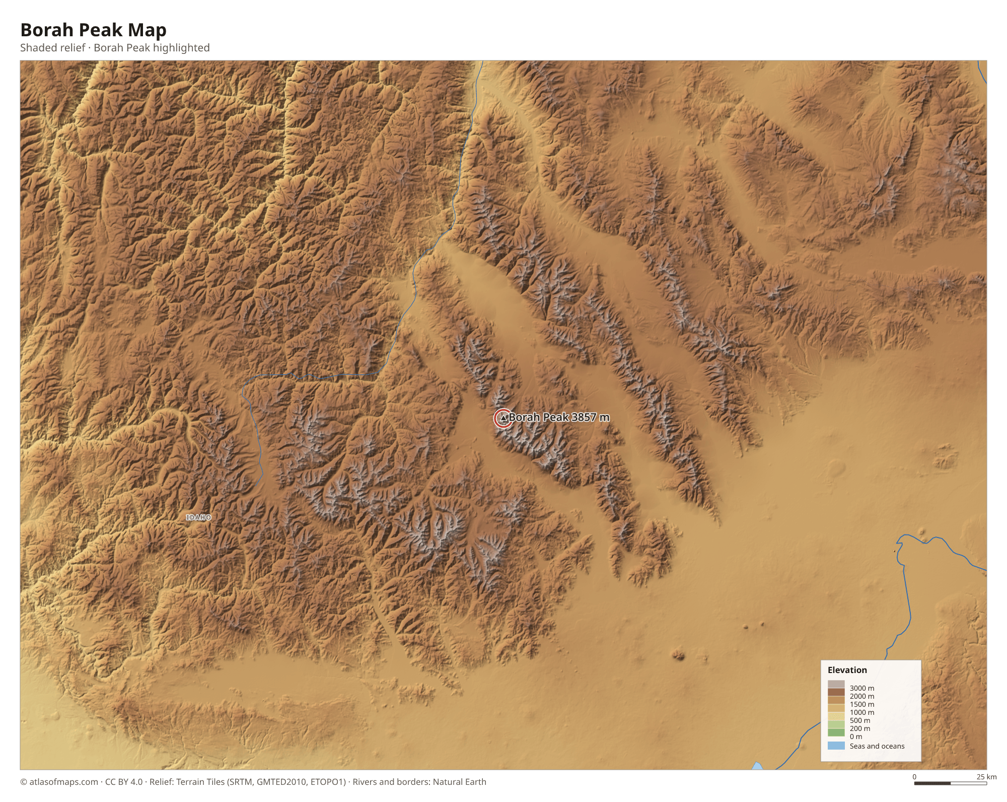 Borah Peak Map