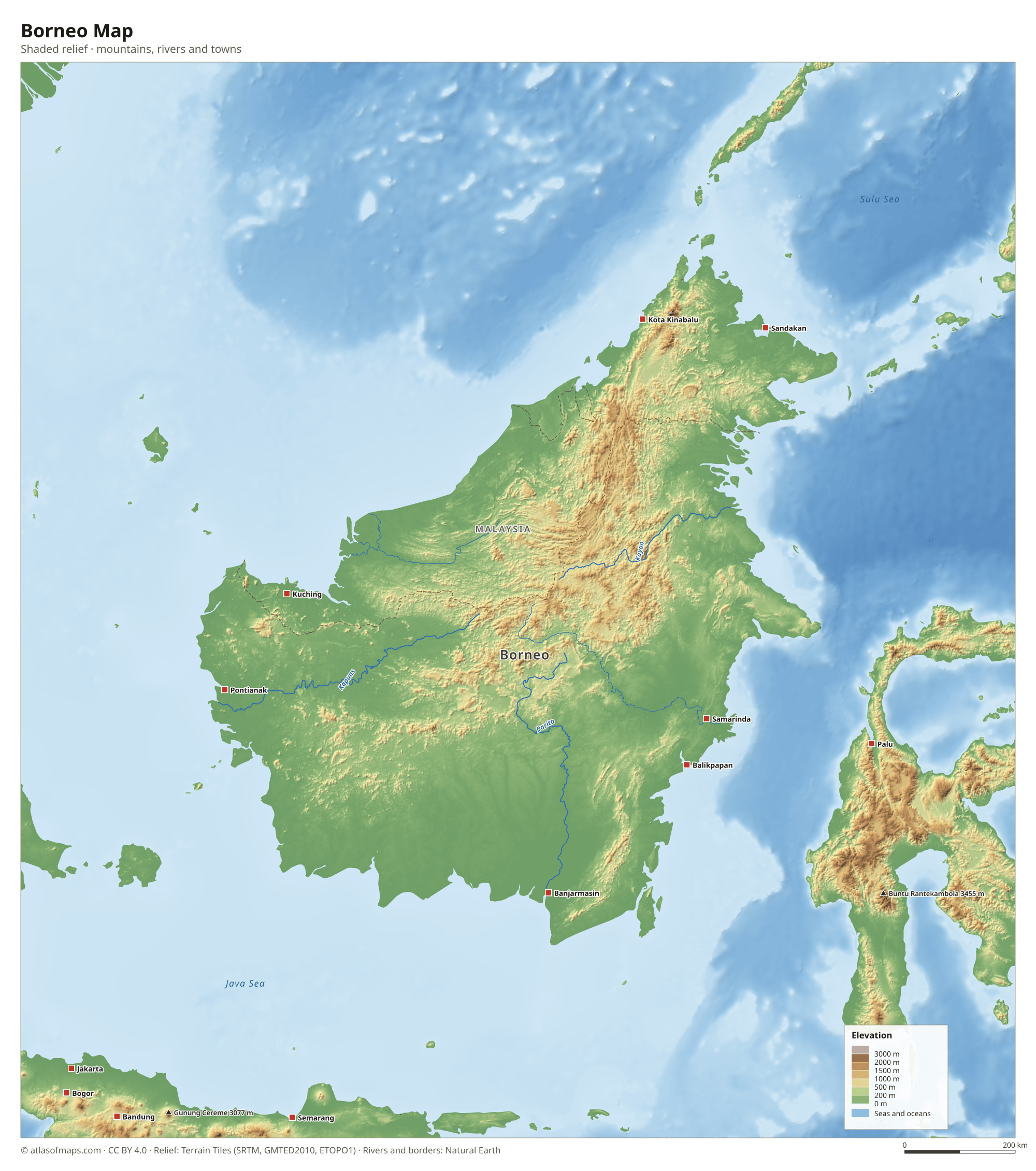 Borneo Map
