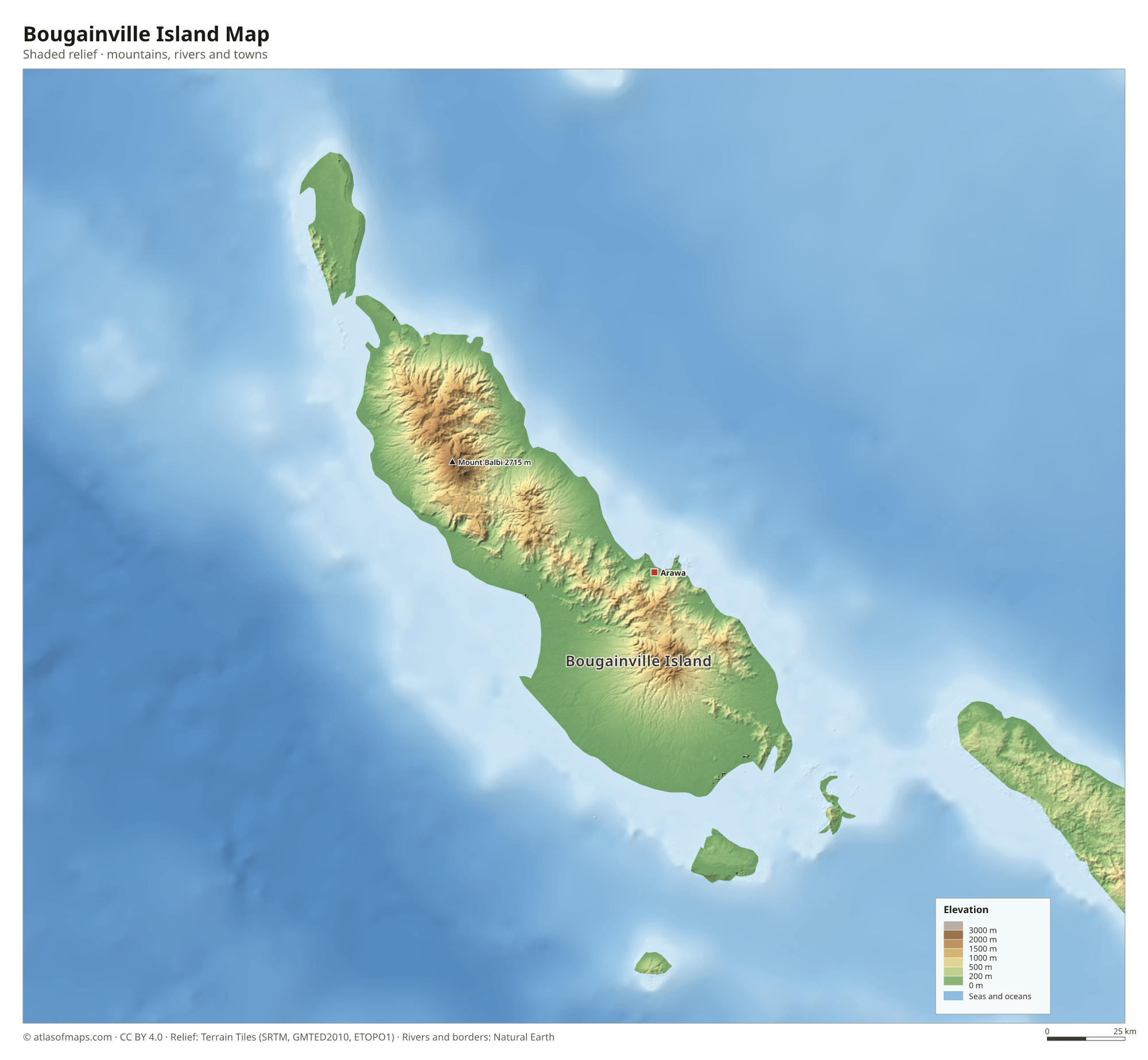 Bougainville Island Map