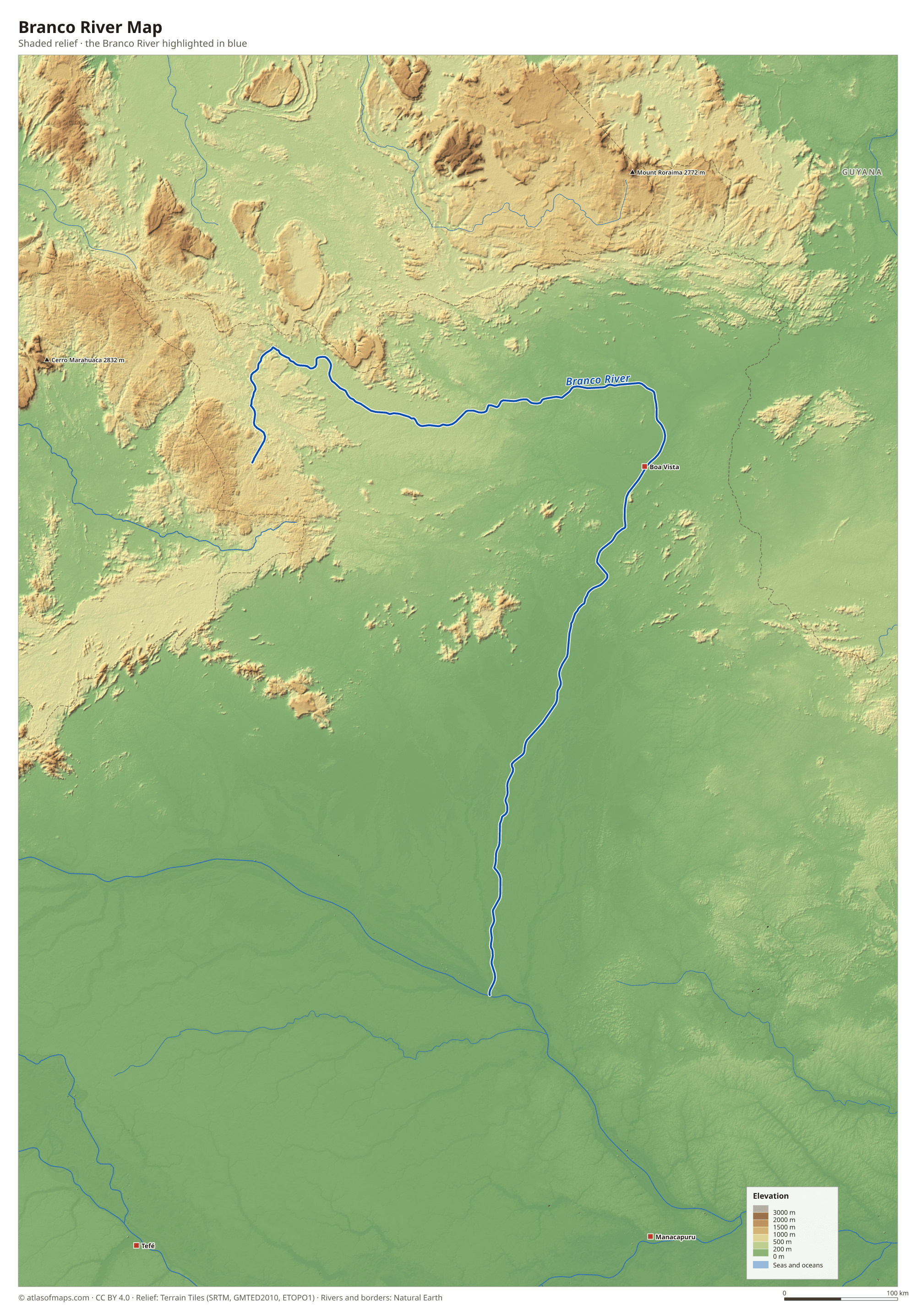 Branco River Map