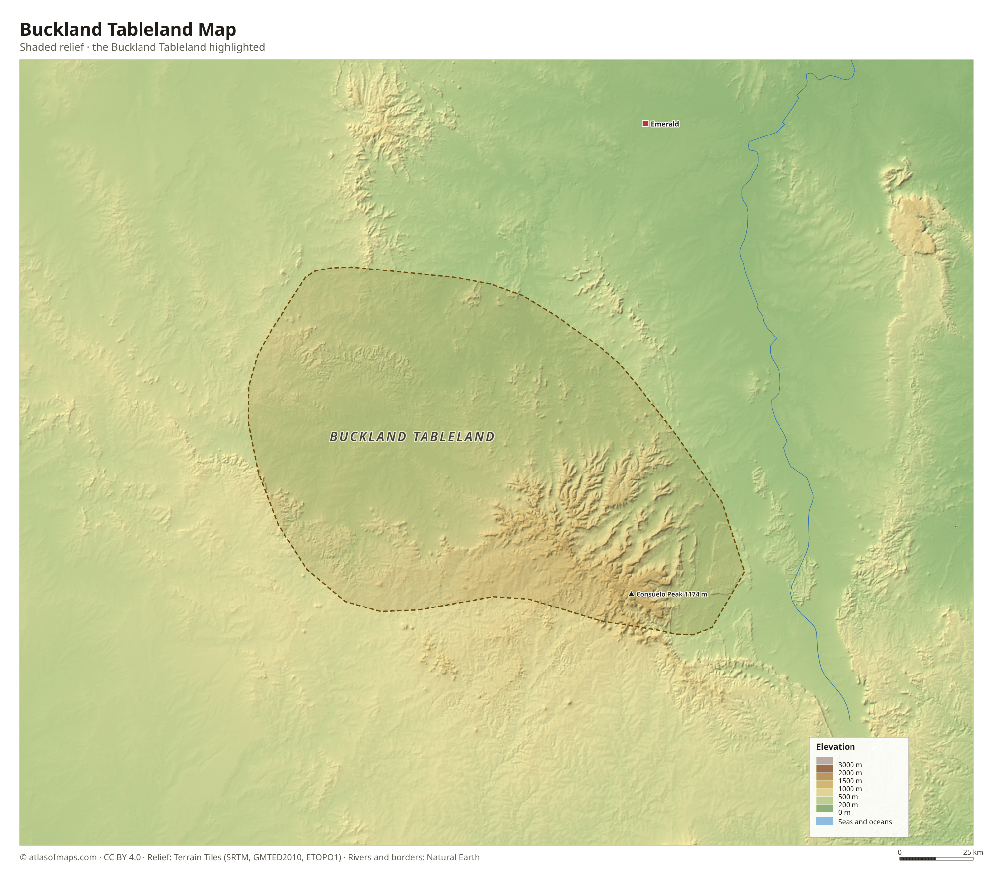 Buckland Tableland Map