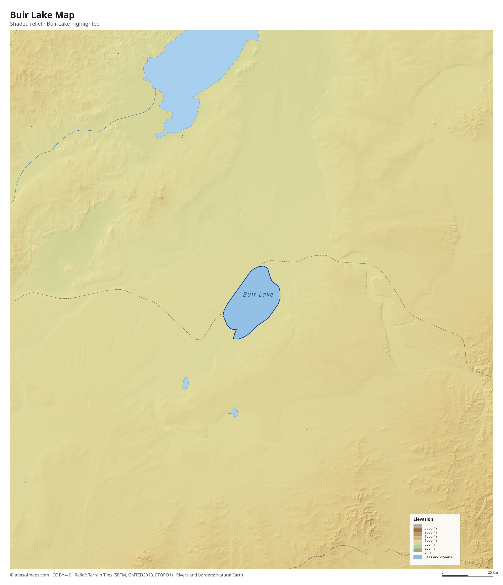 Buir Lake Map