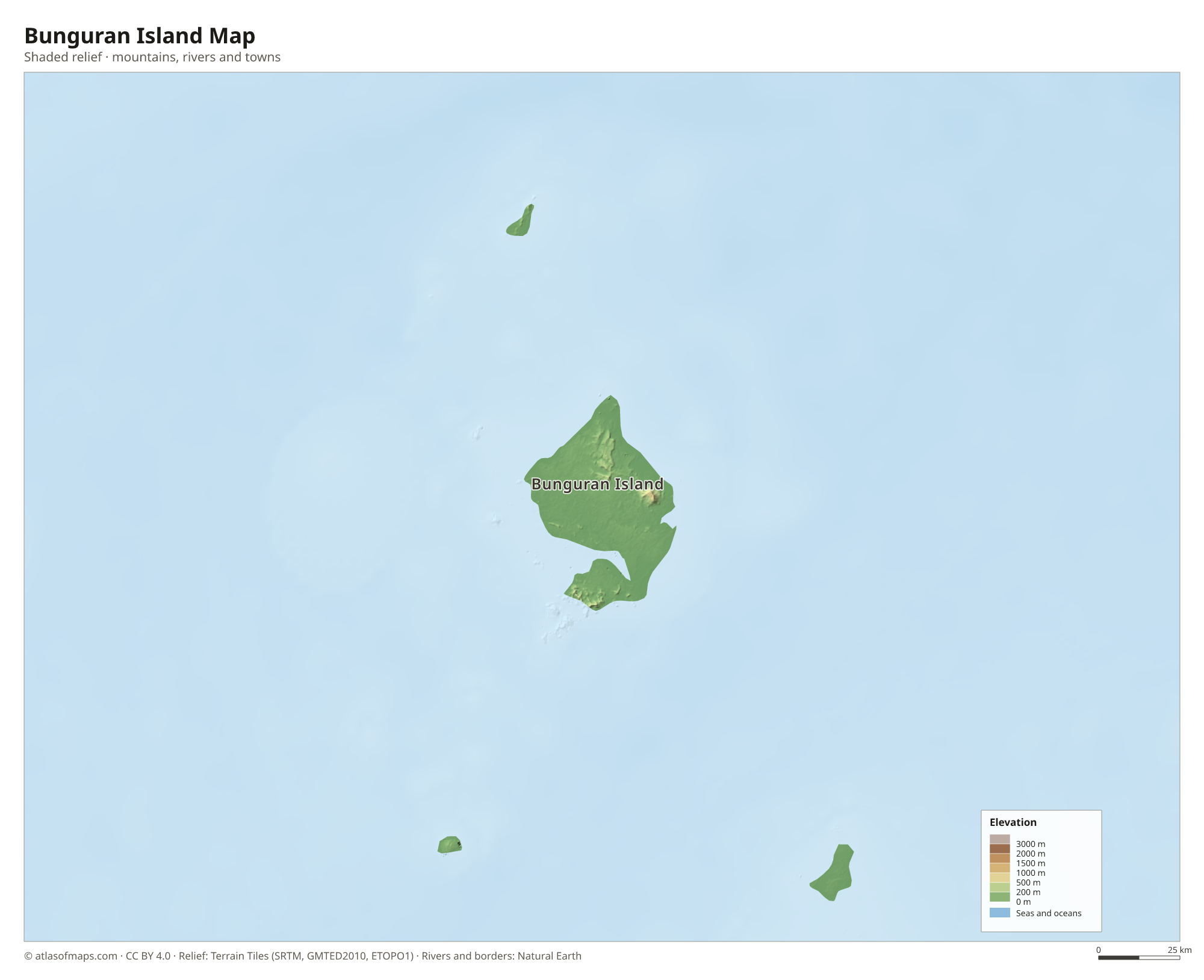 Bunguran Island Map