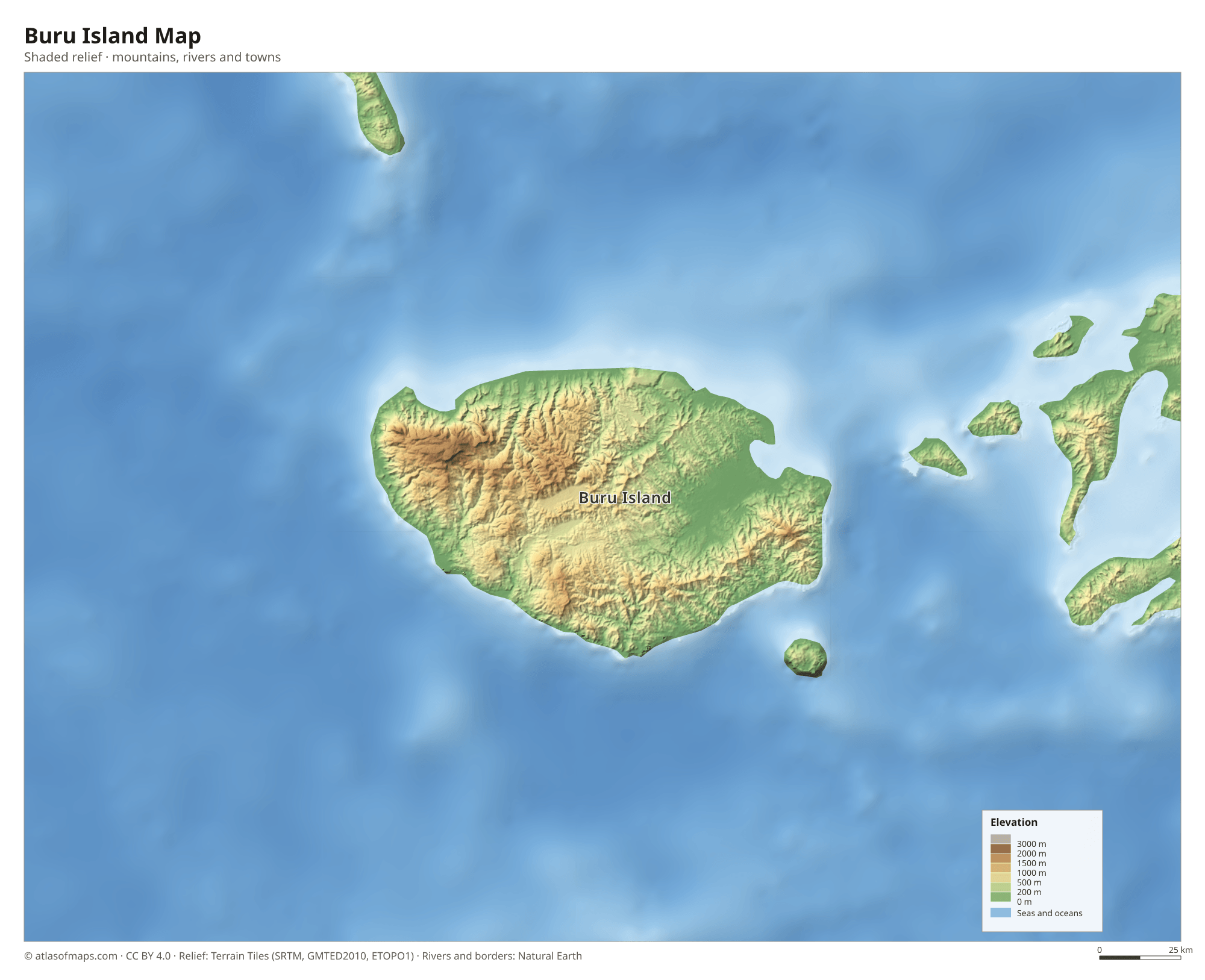 Buru Island Map