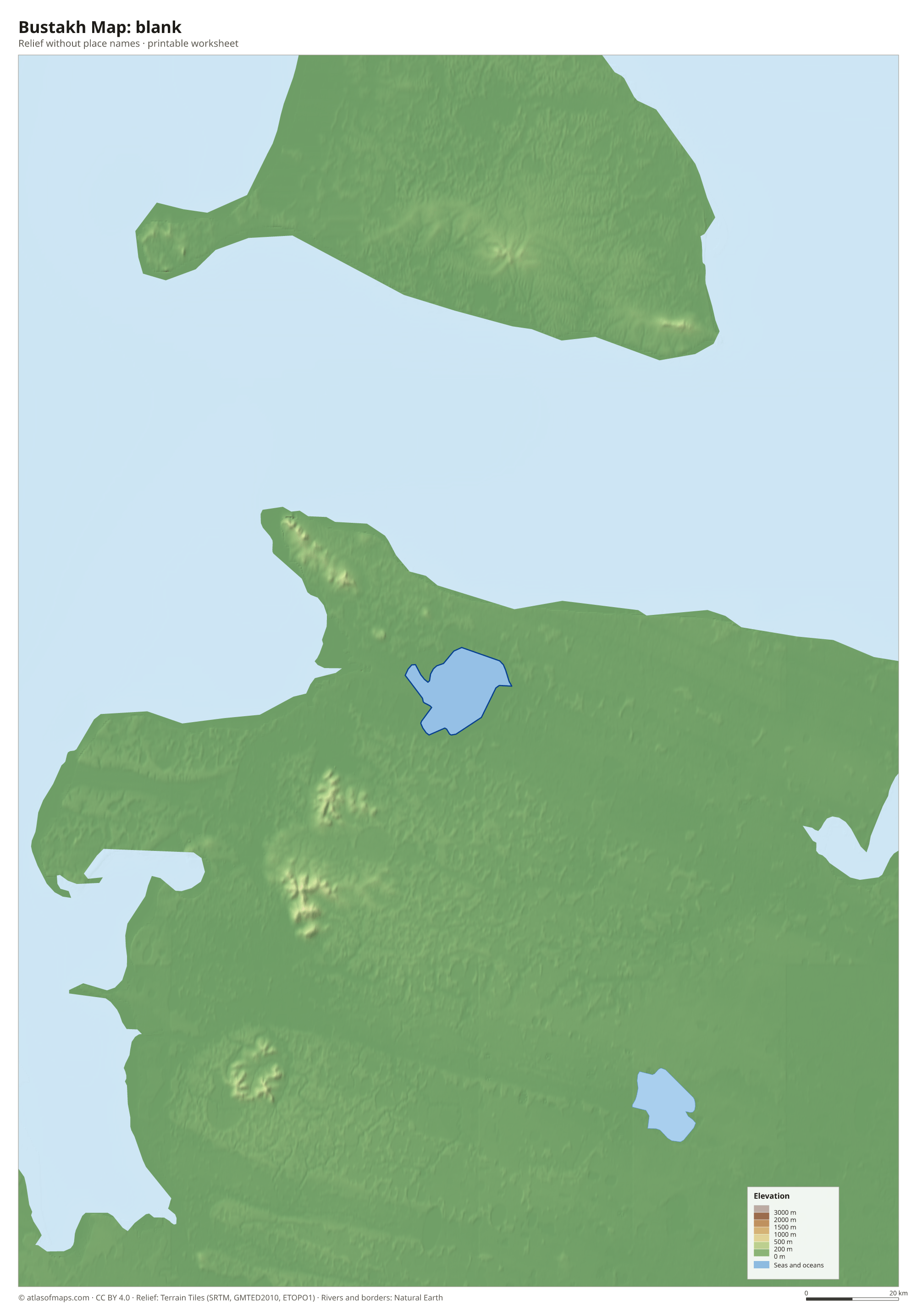 Bustakh Map without names