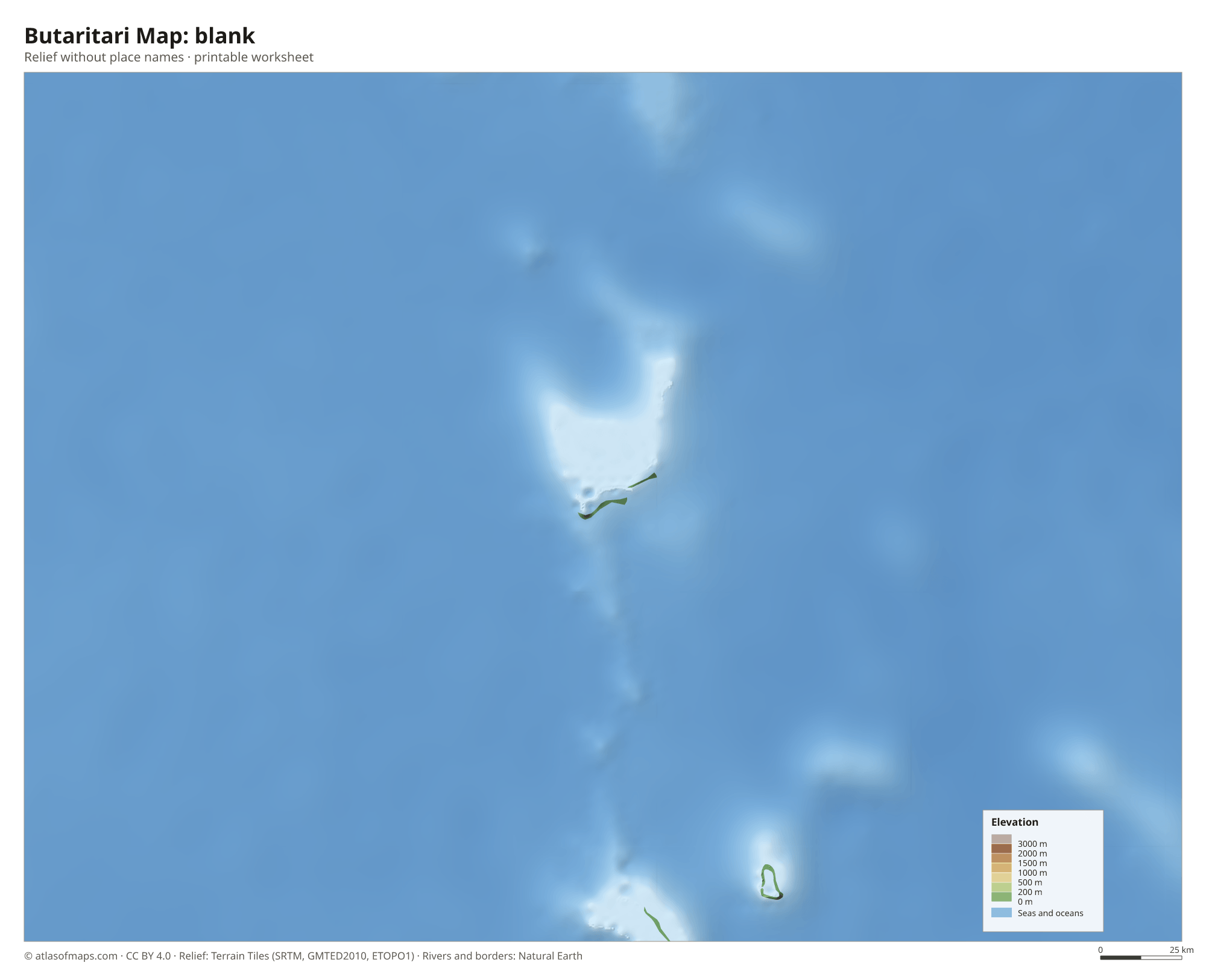 Butaritari Map without names