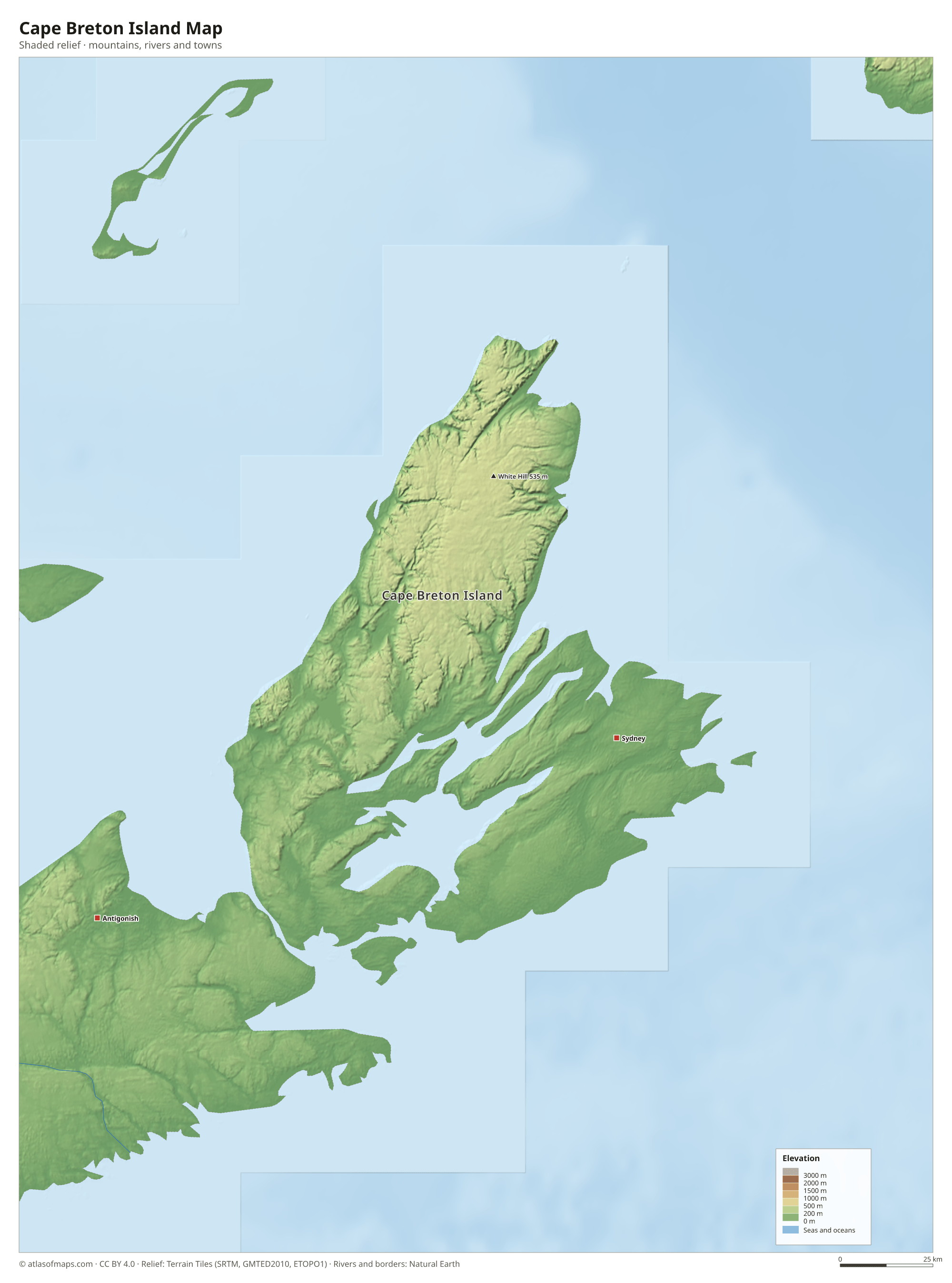 Cape Breton Island Map