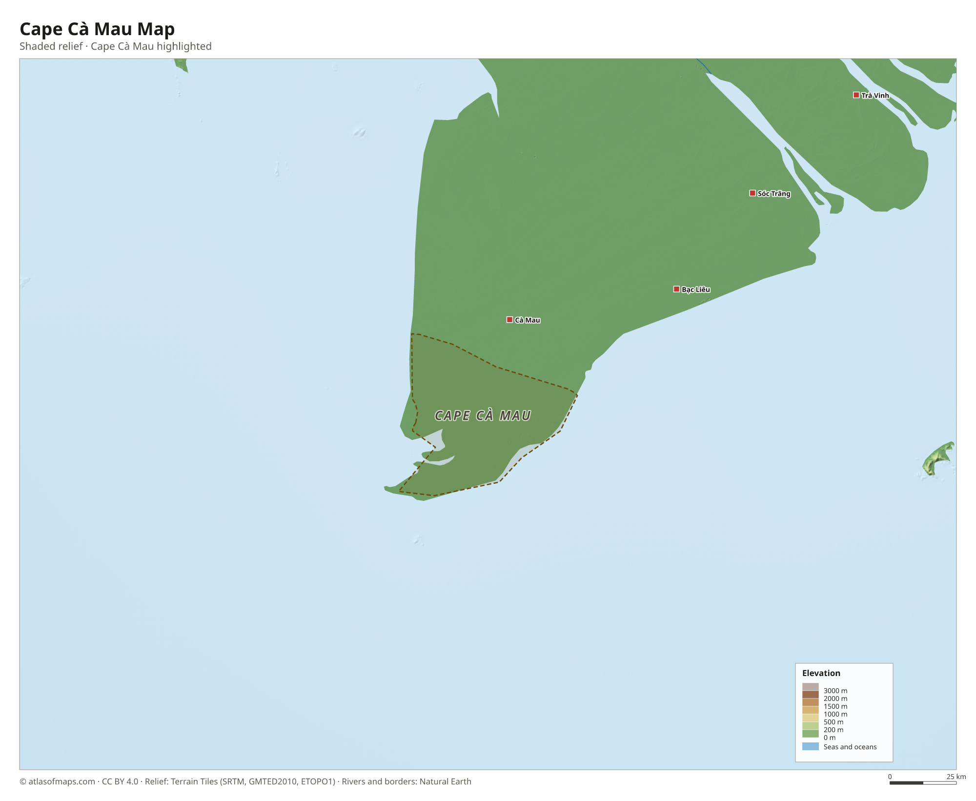 Cape Cà Mau Map