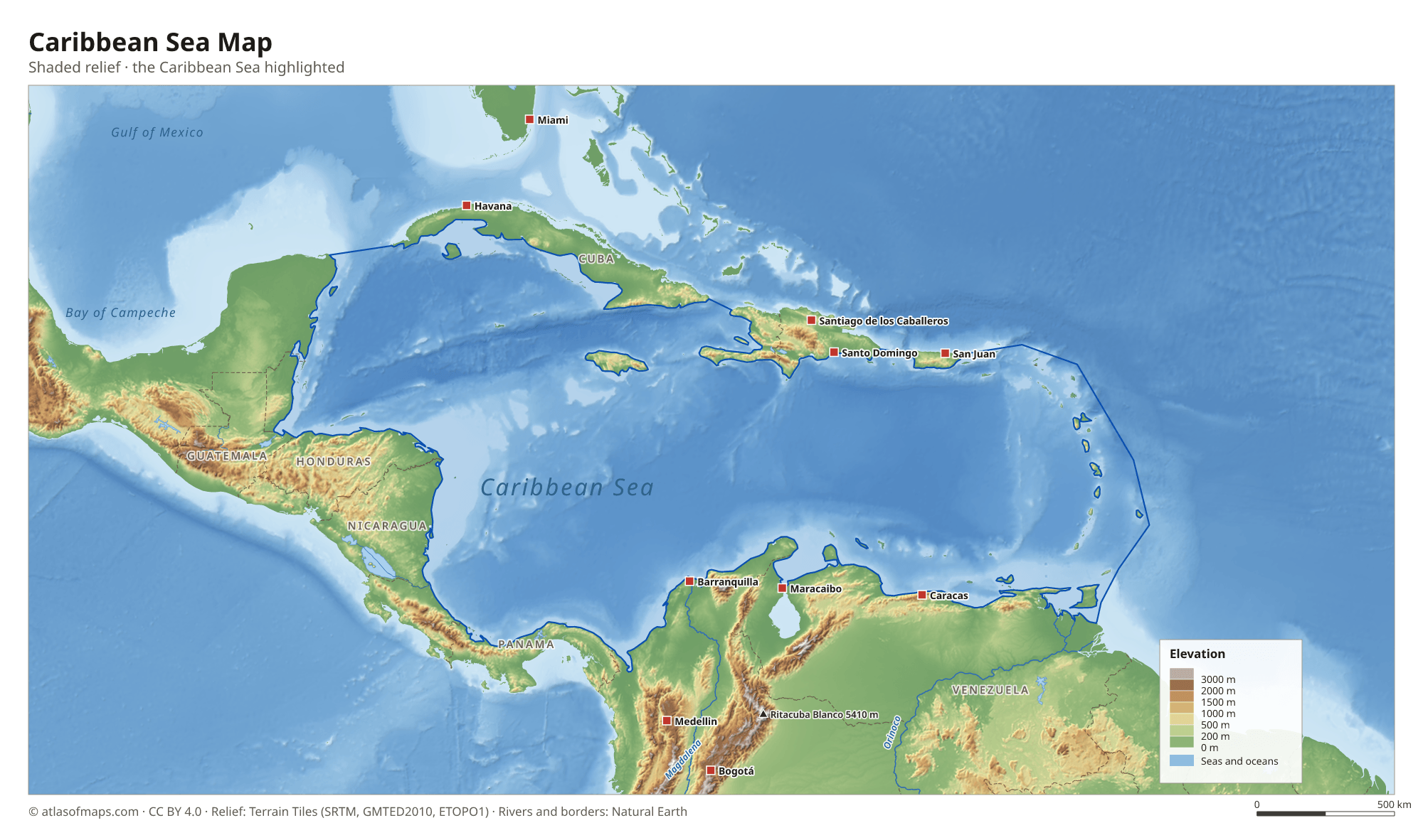 Caribbean Sea Map