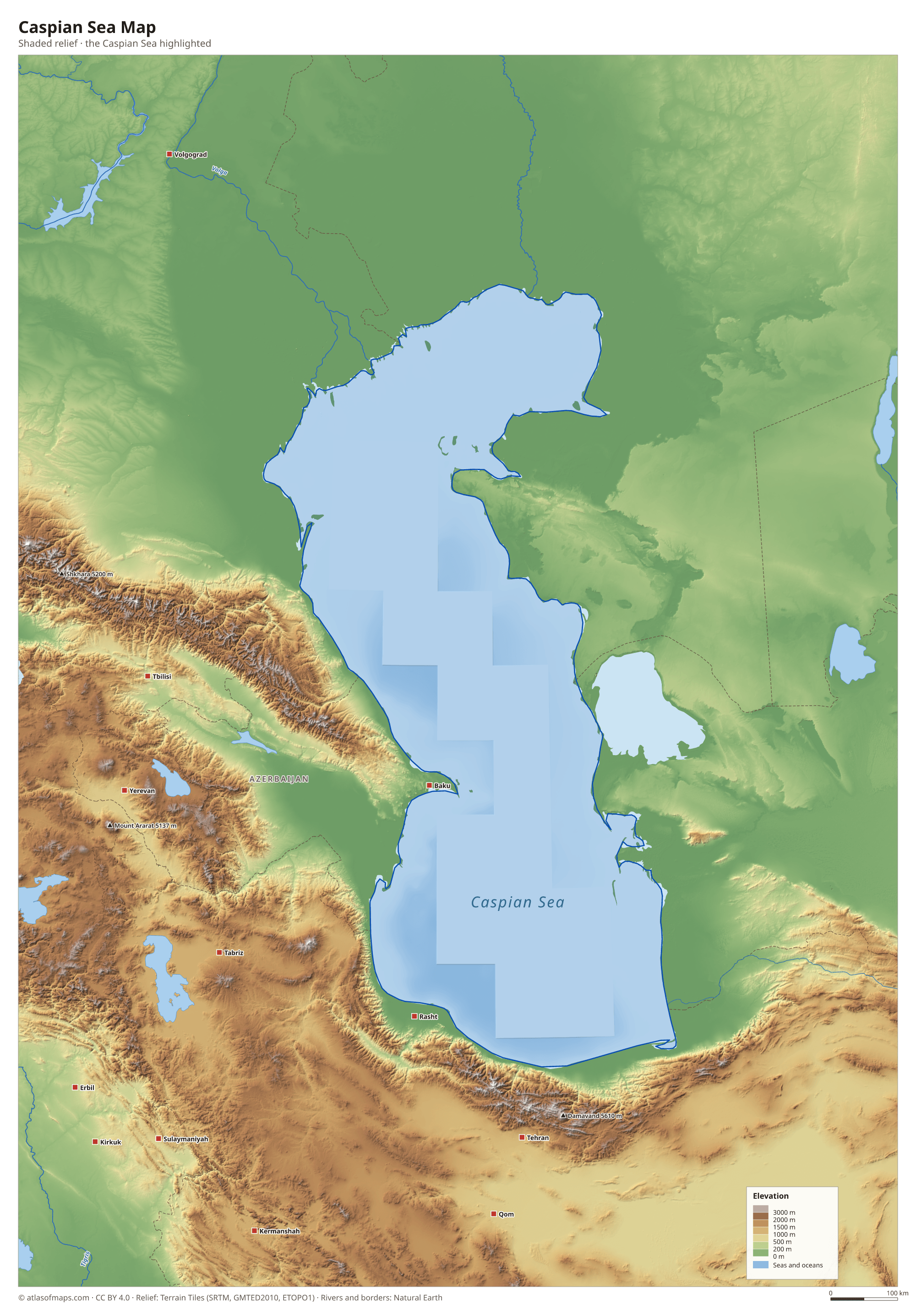 Caspian Sea Map