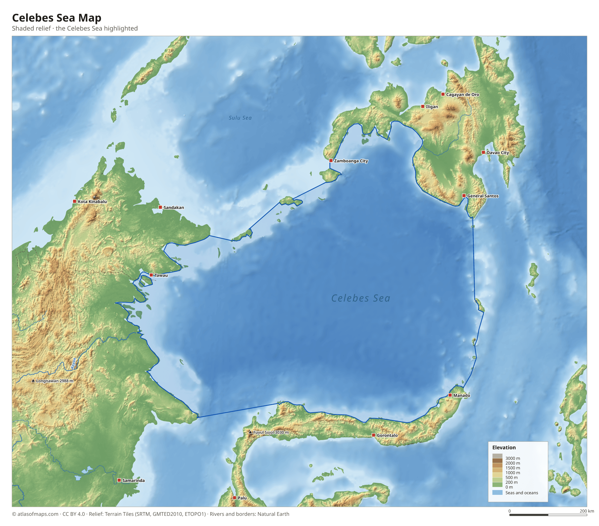 Celebes Sea Map