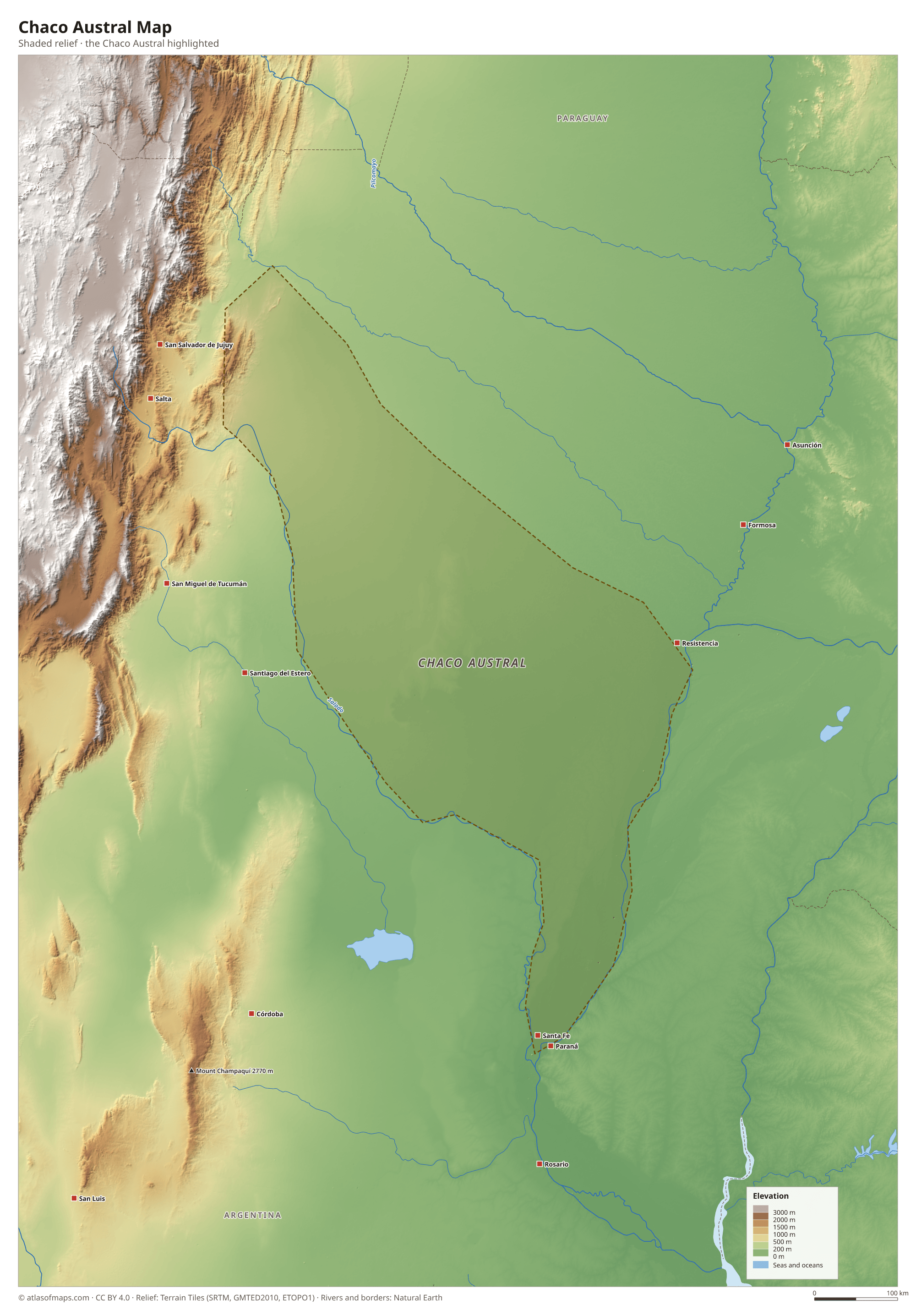 Chaco Austral Map