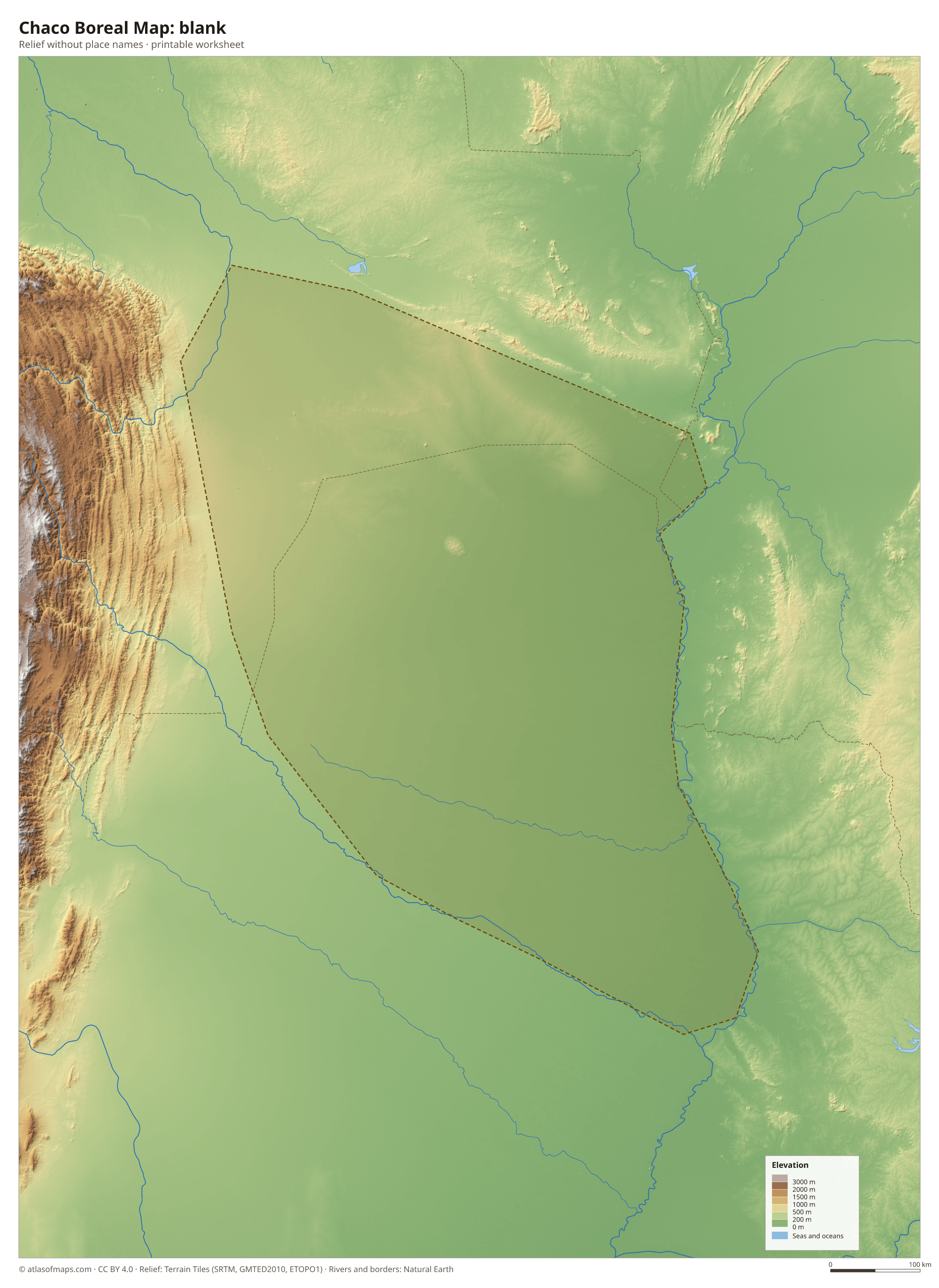 Chaco Boreal Map without names