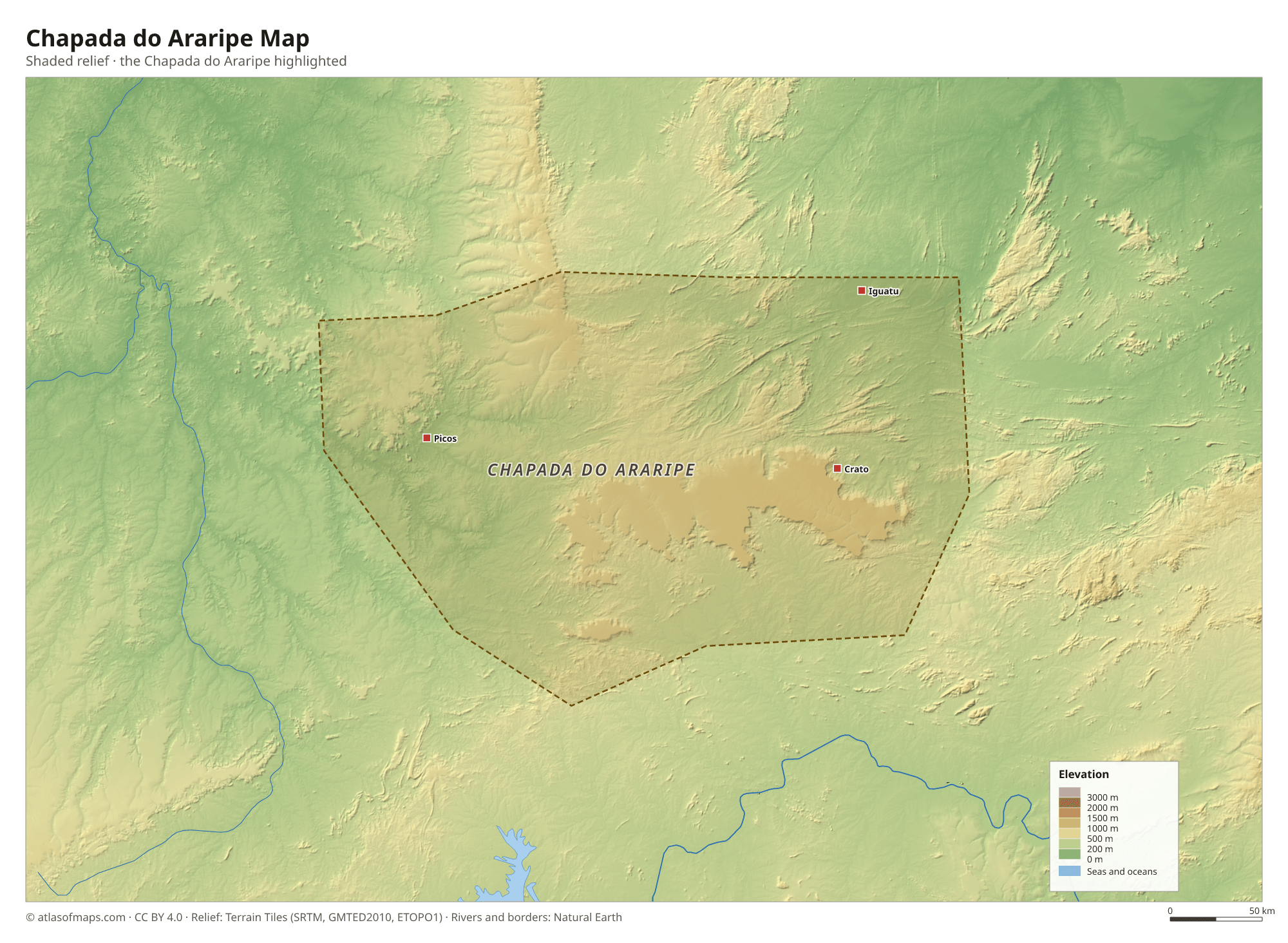 Chapada do Araripe Map
