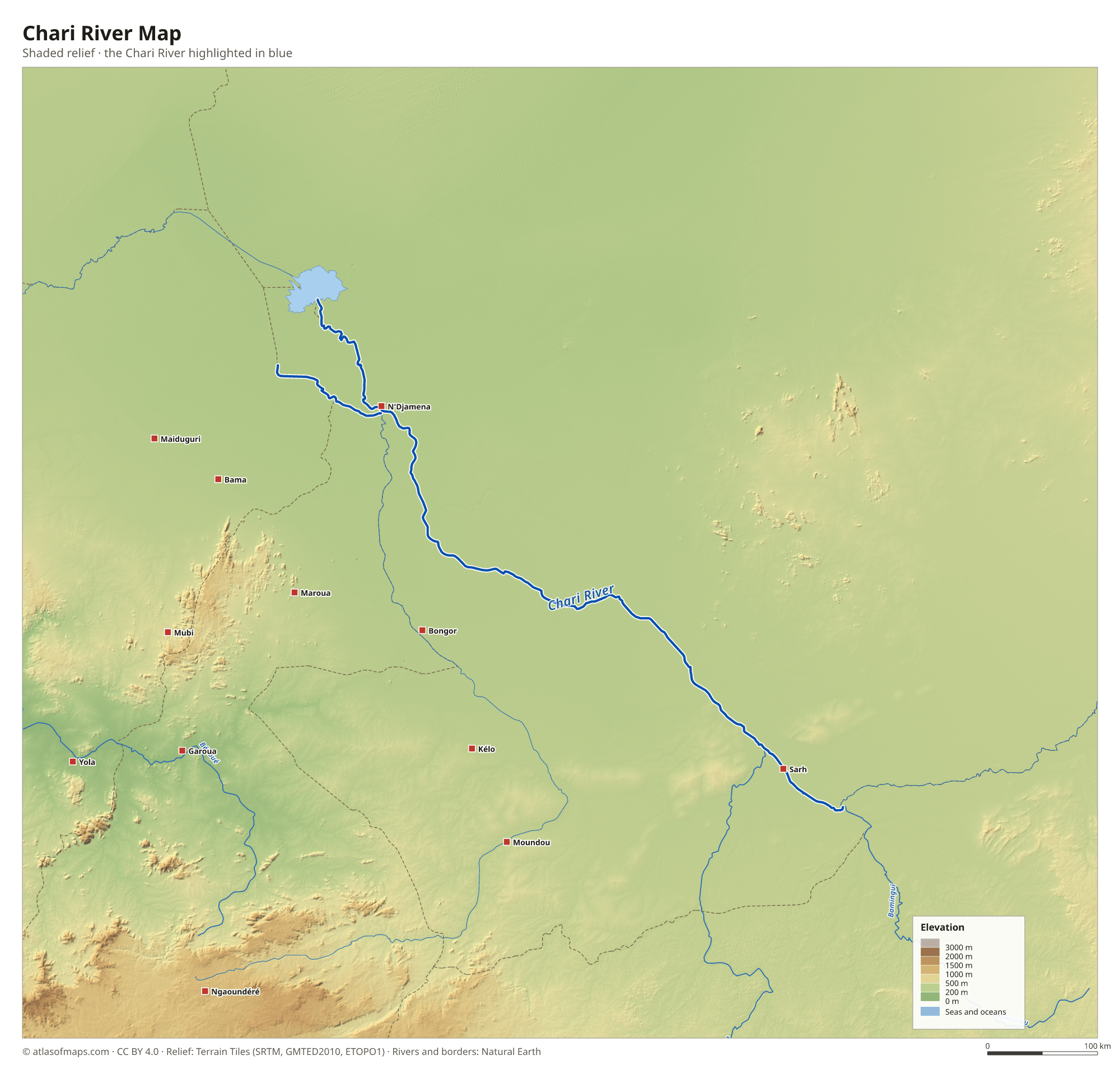 Chari River Map