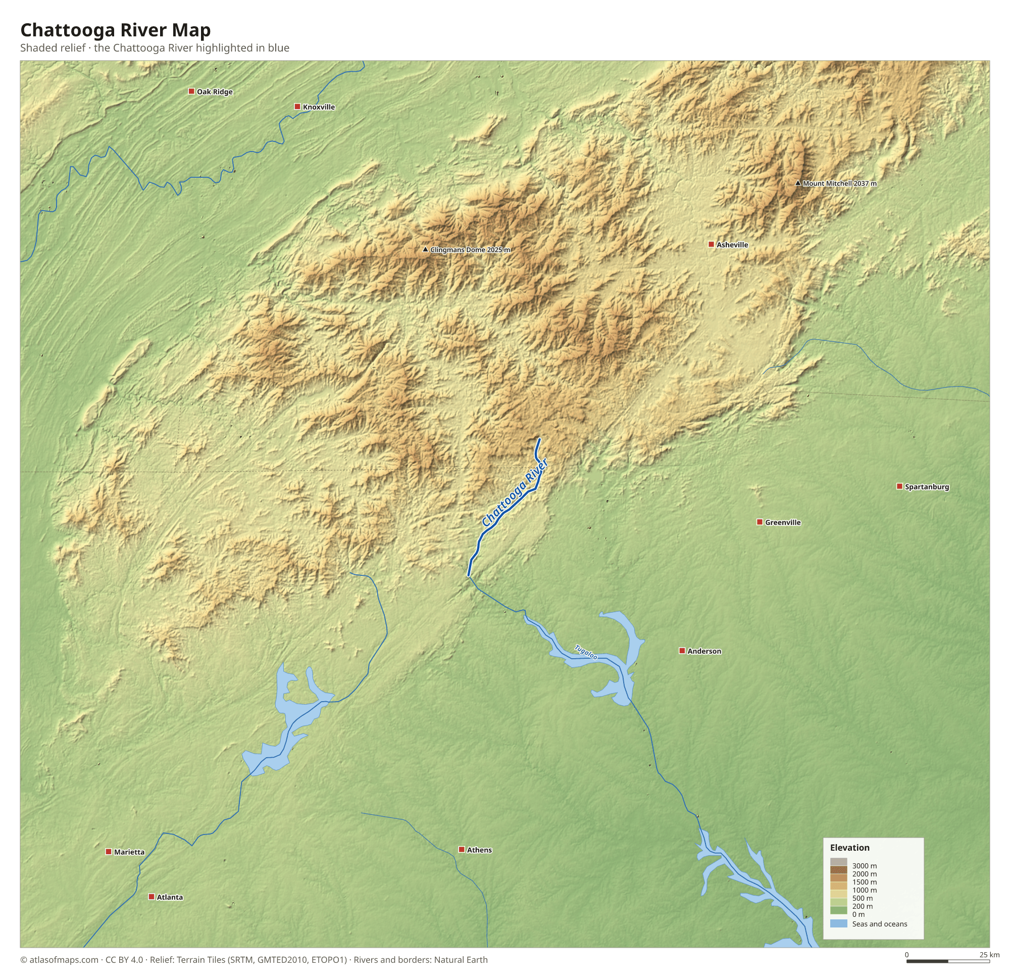 Chattooga River Map