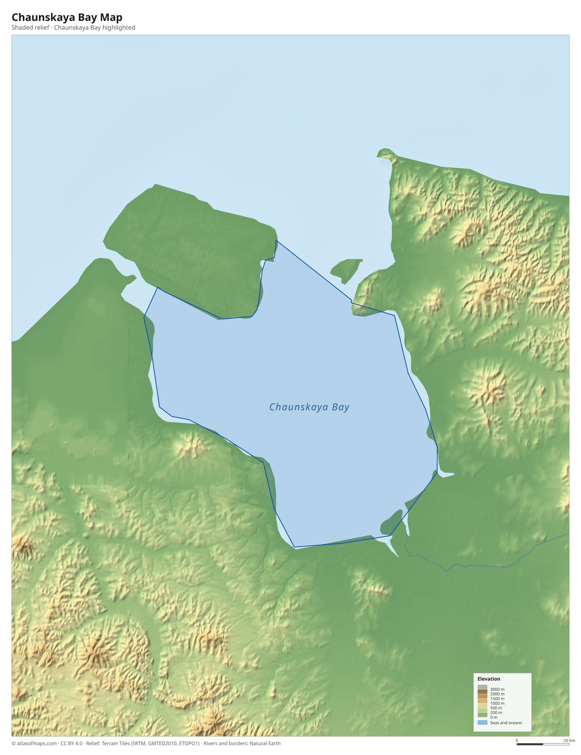 Chaunskaya Bay Map