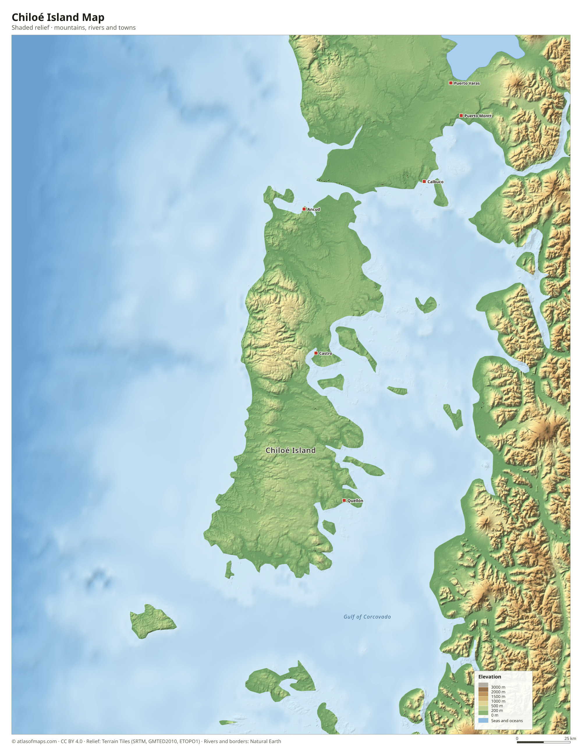 Chiloé Island Map