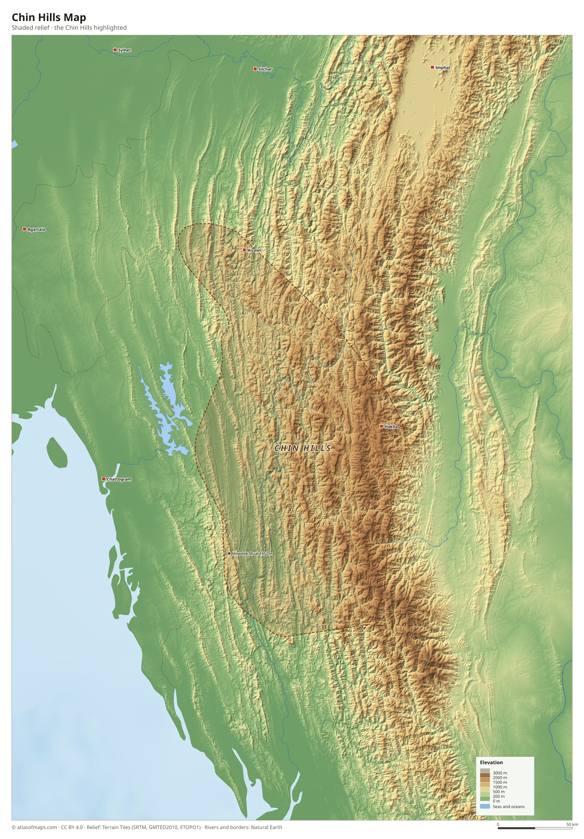 Chin Hills Map