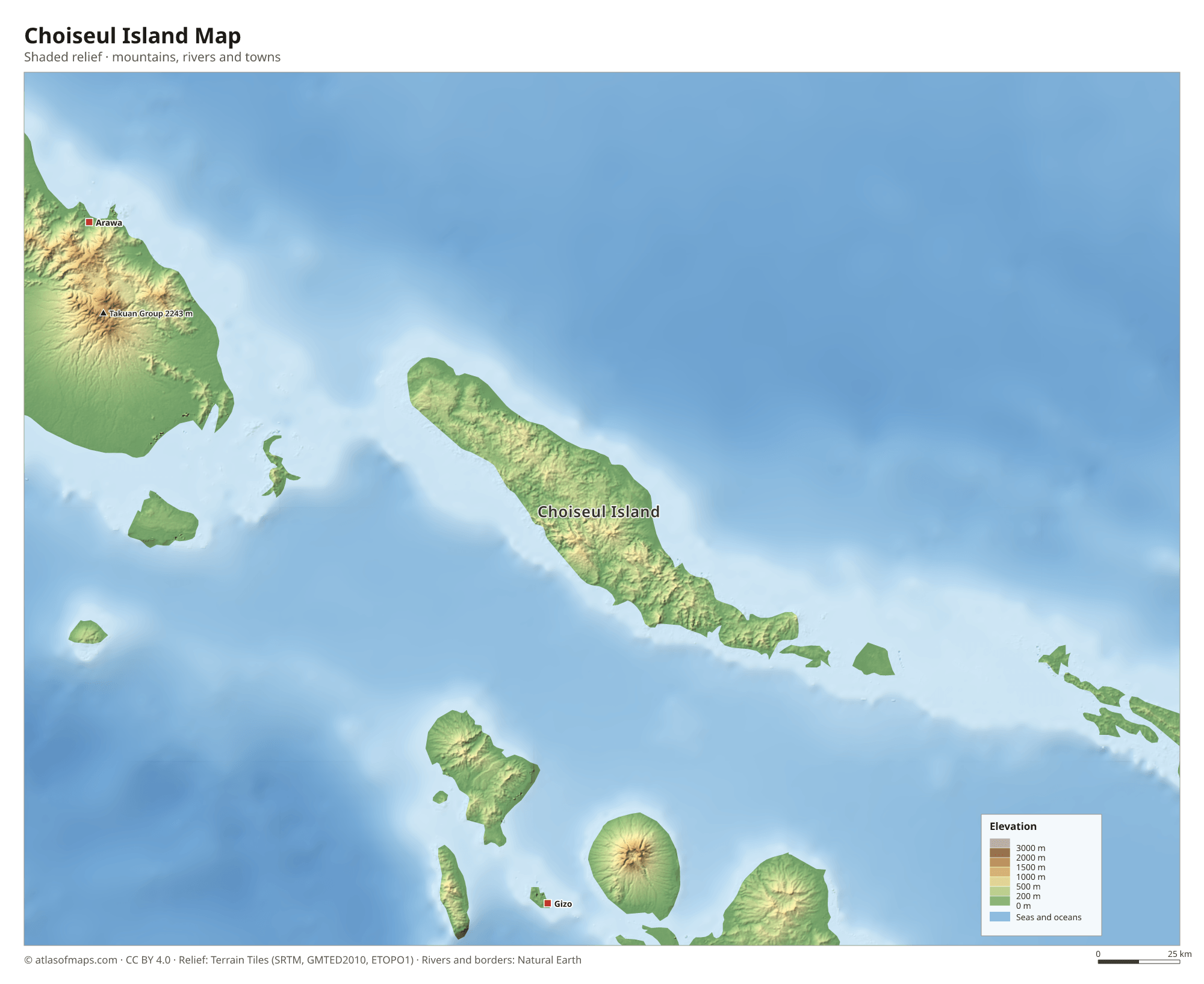 Choiseul Island Map