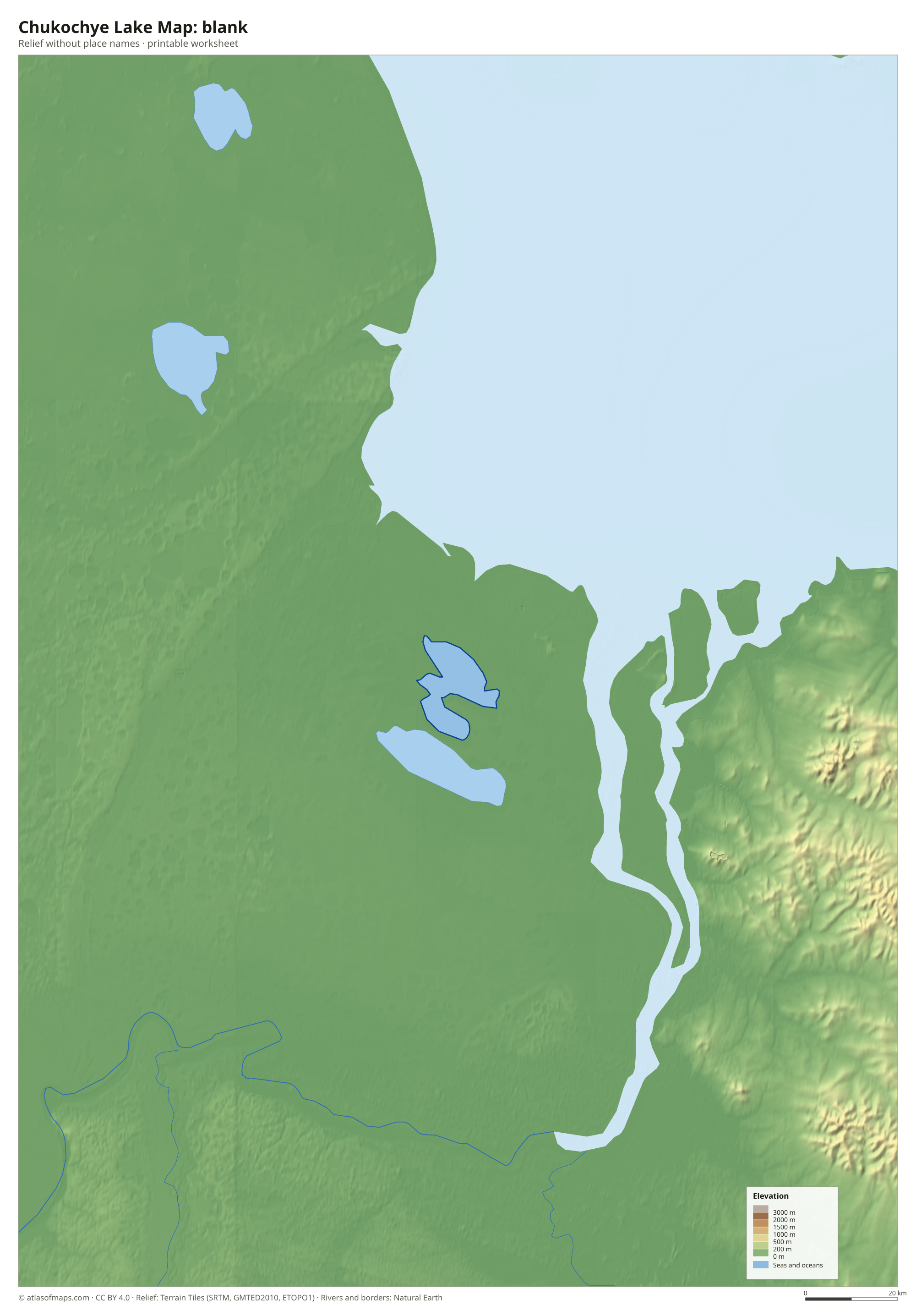 Chukochye Lake Map without names