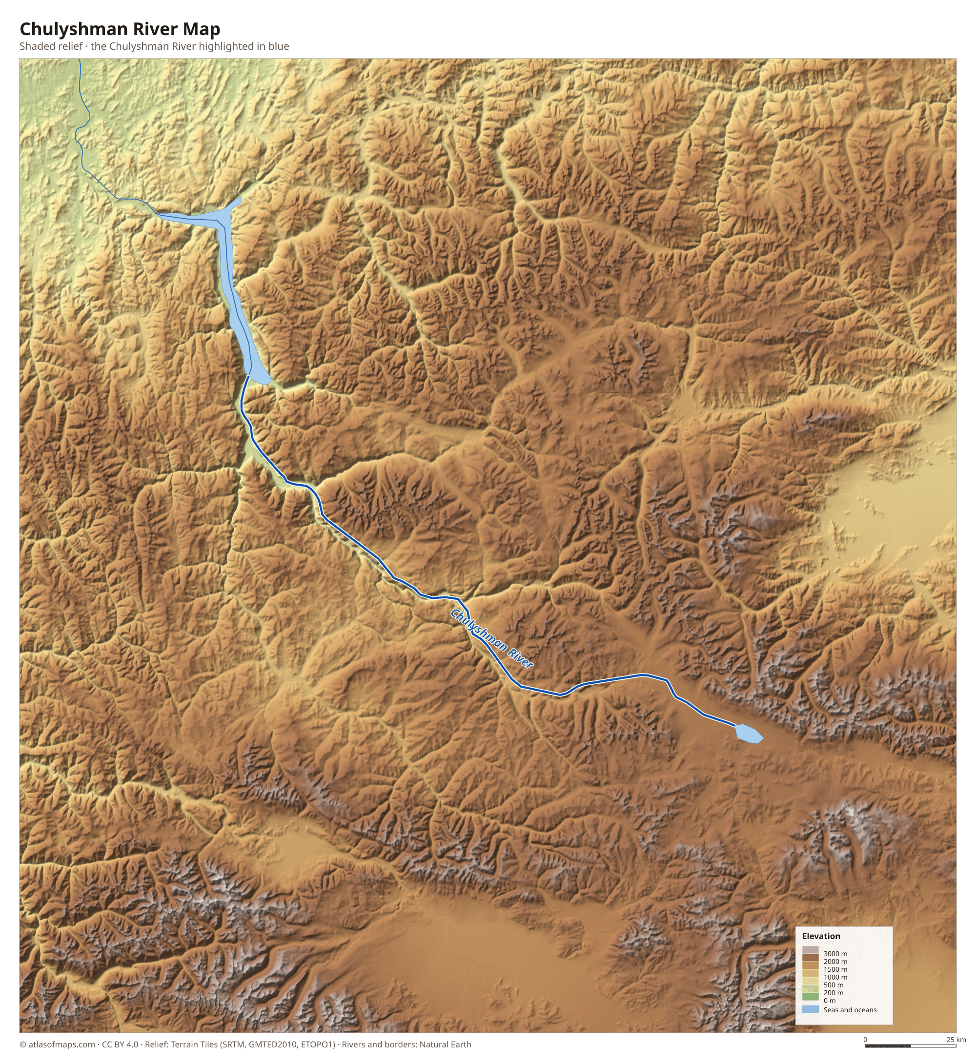 Chulyshman River Map