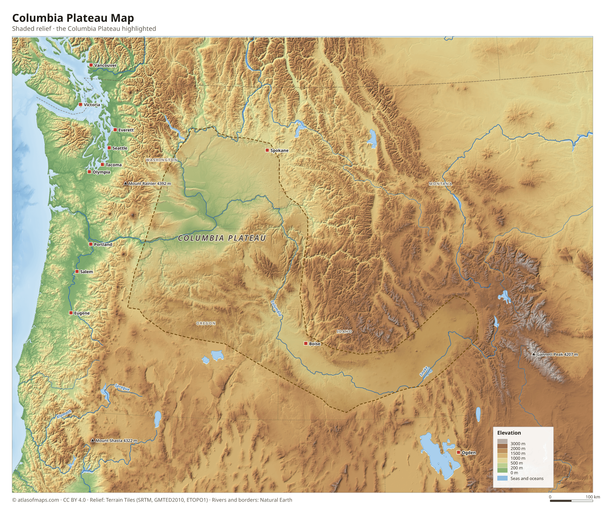 Columbia Plateau Map