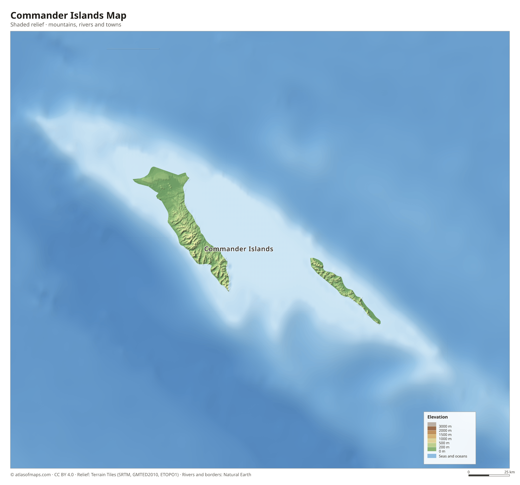 Commander Islands Map