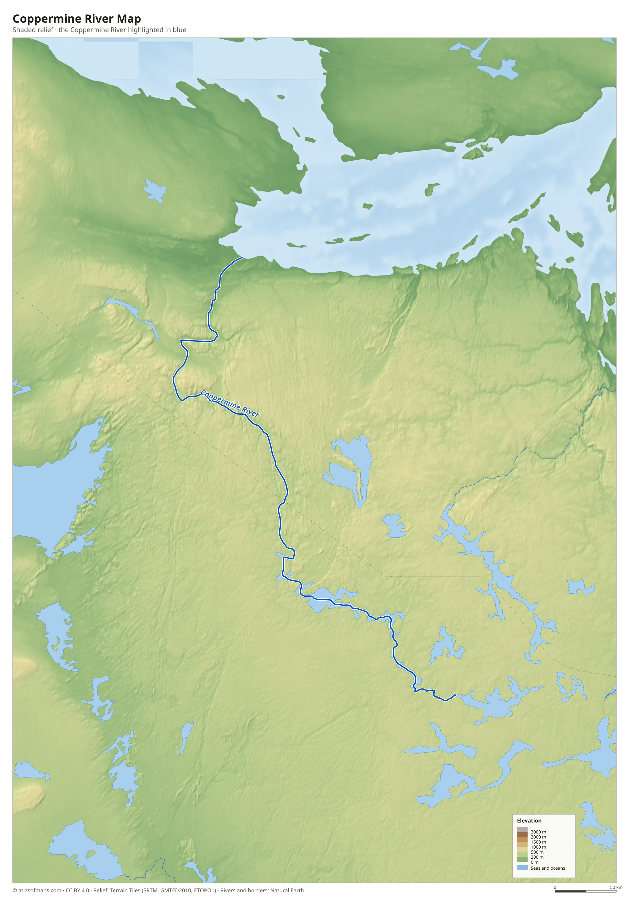 Coppermine River Map