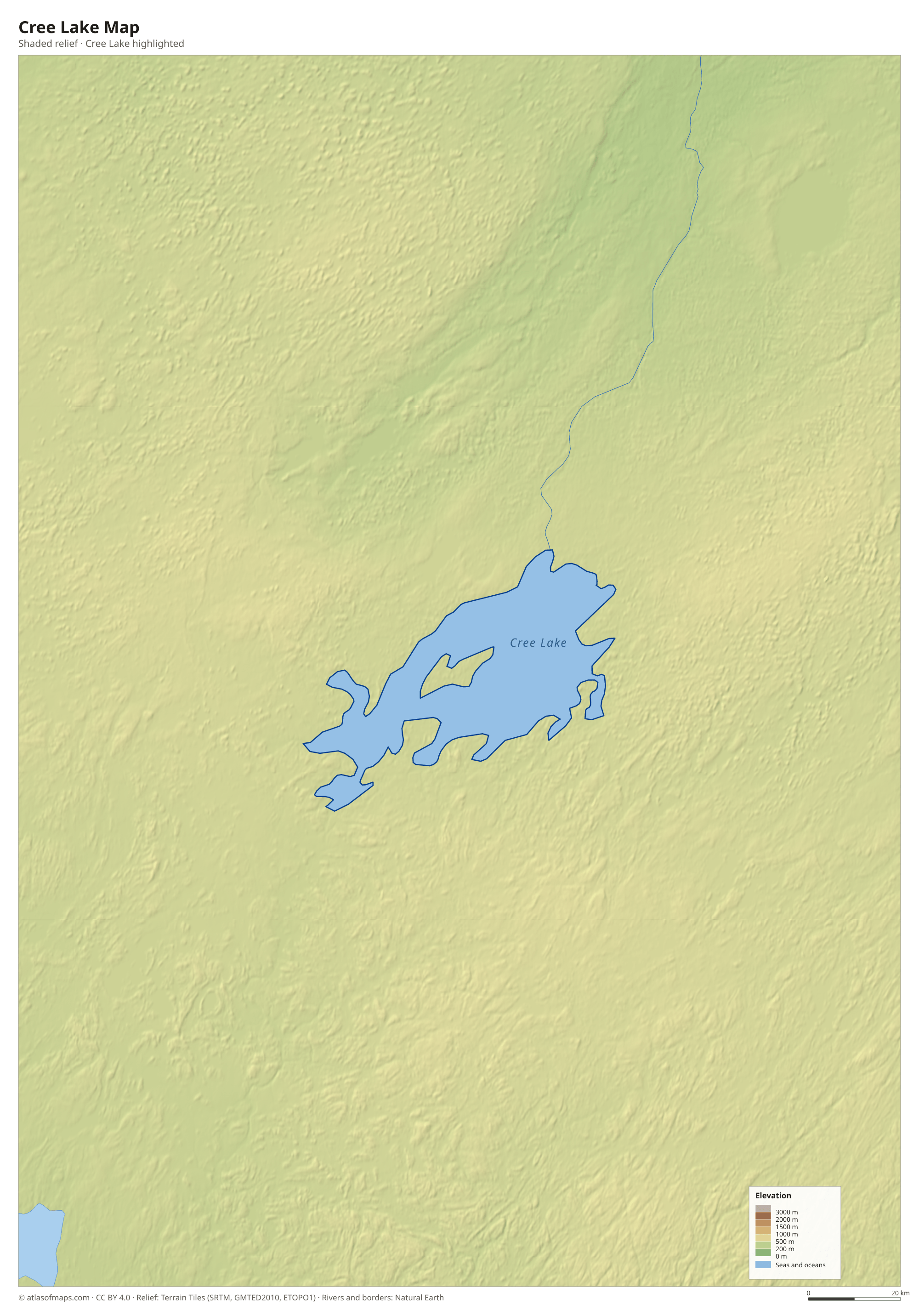 Cree Lake Map