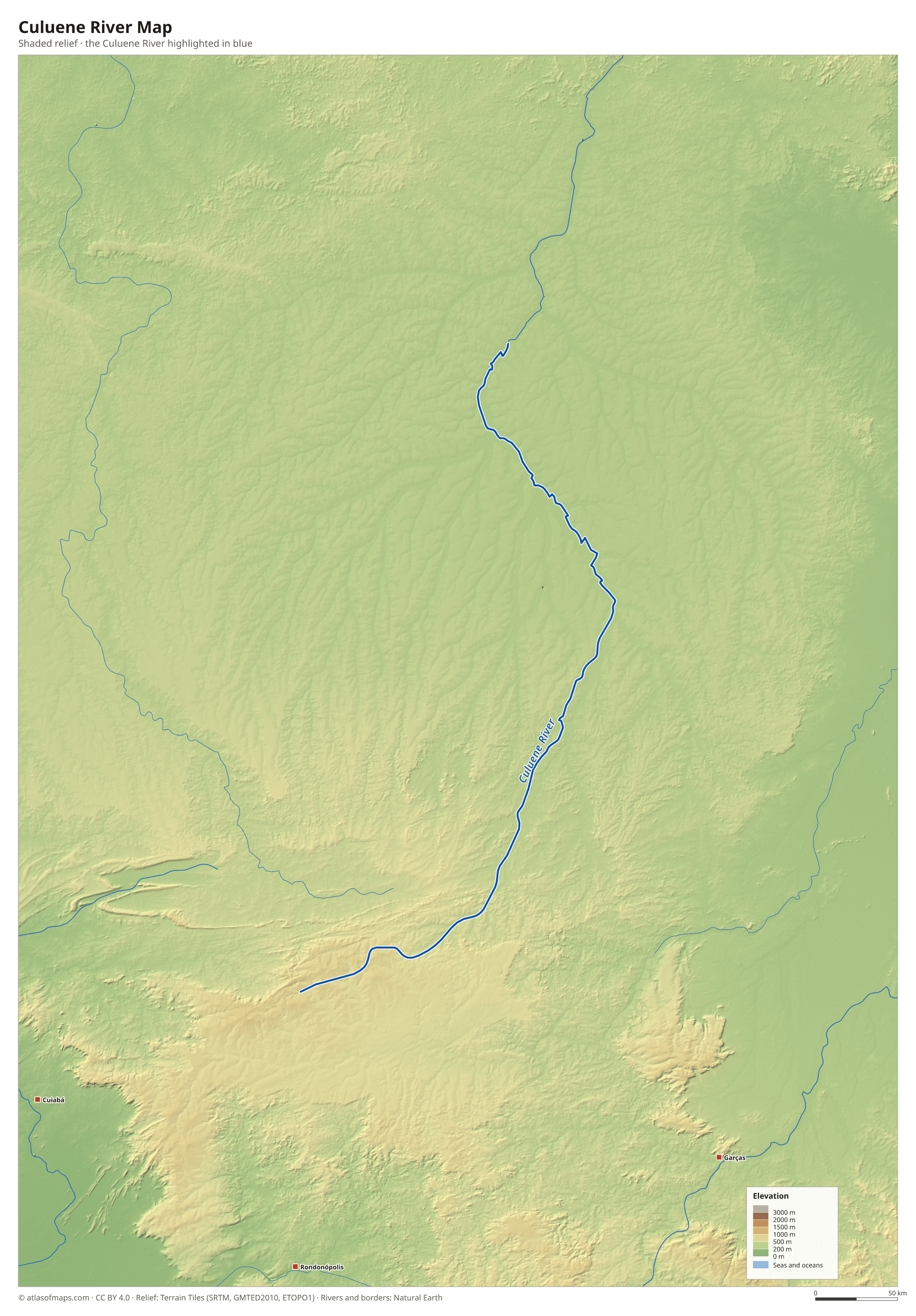 Culuene River Map