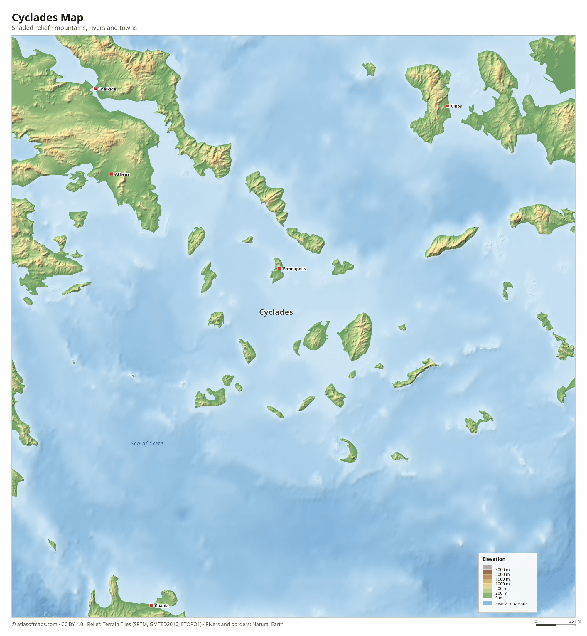 Cyclades Map