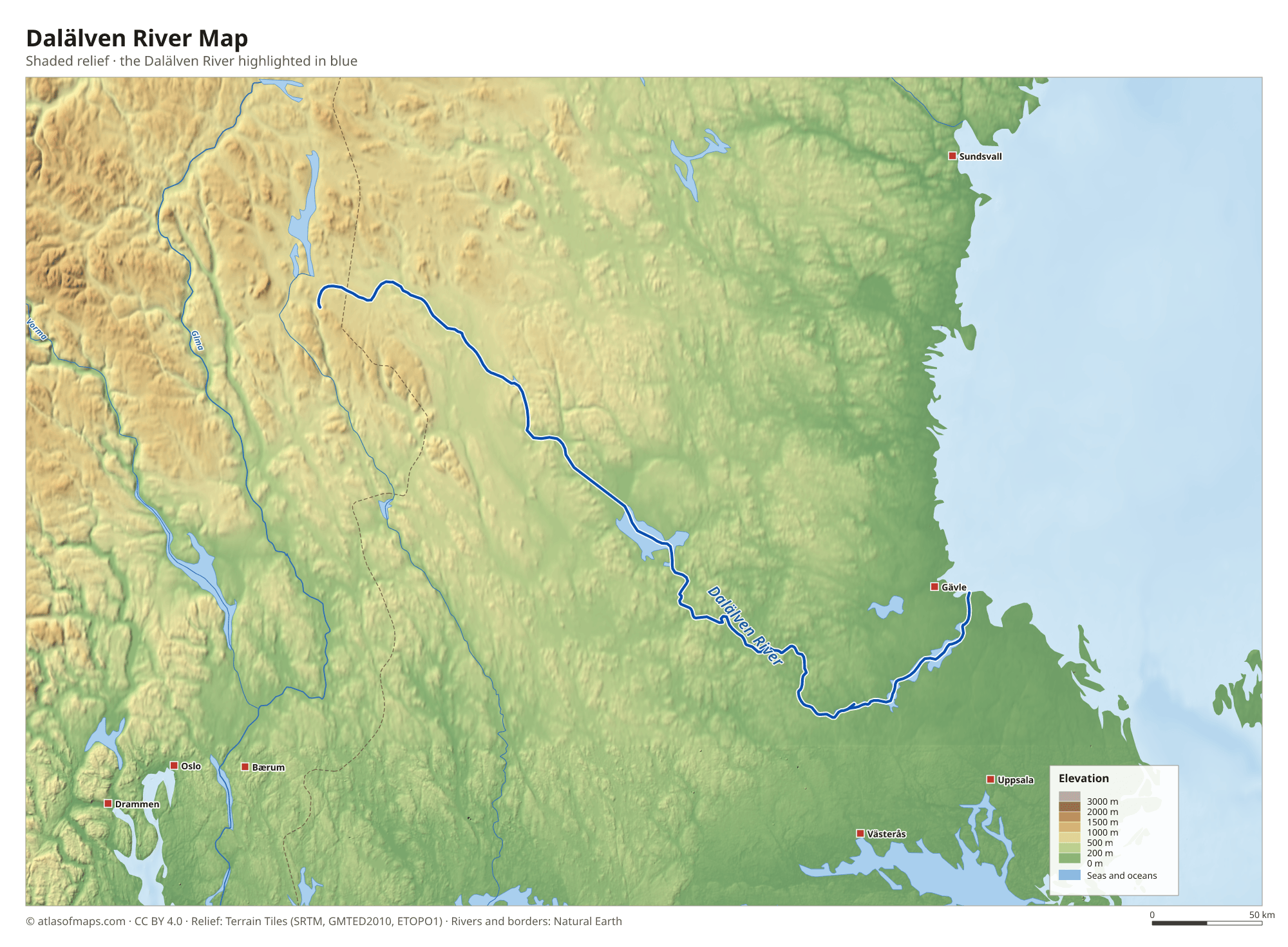 Dalälven River Map
