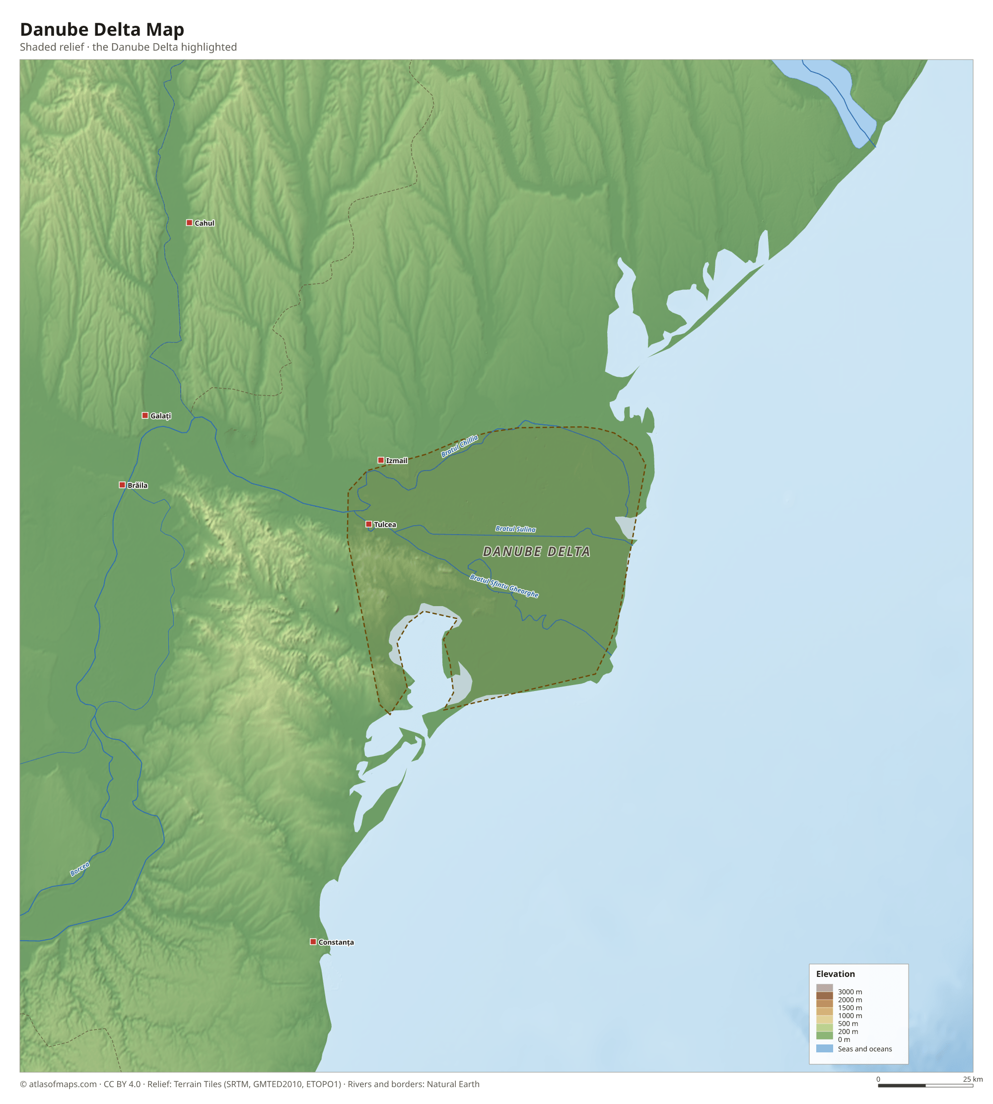 Danube Delta Map