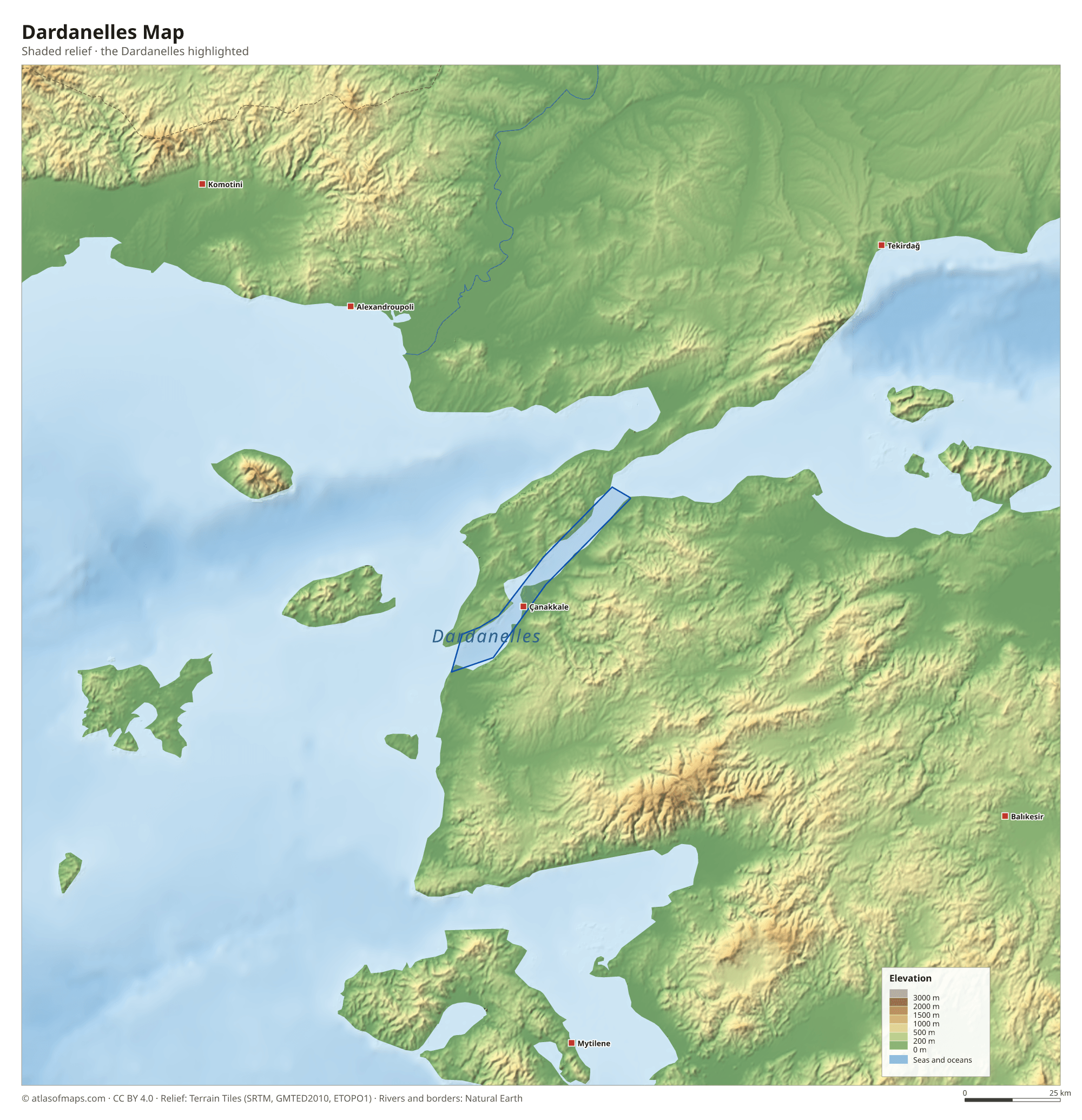 Dardanelles Map