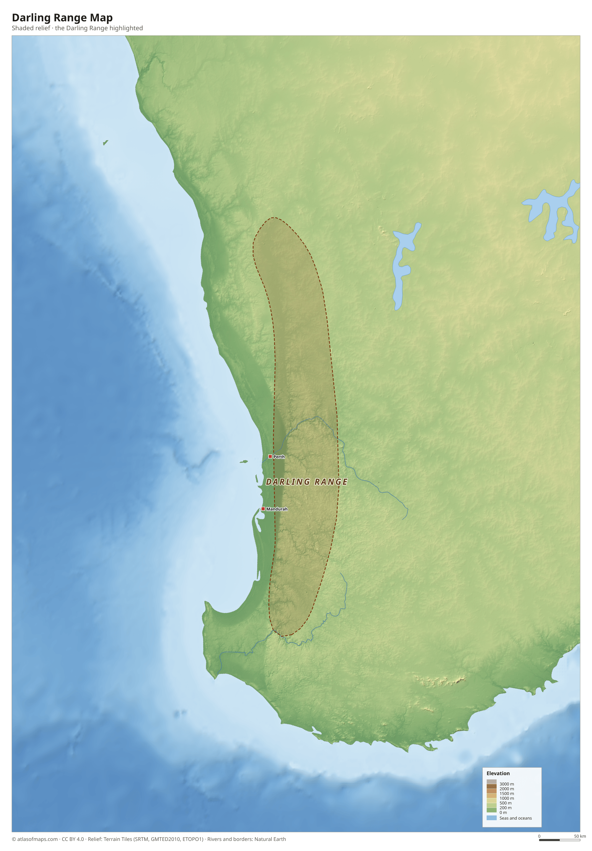 Darling Range Map