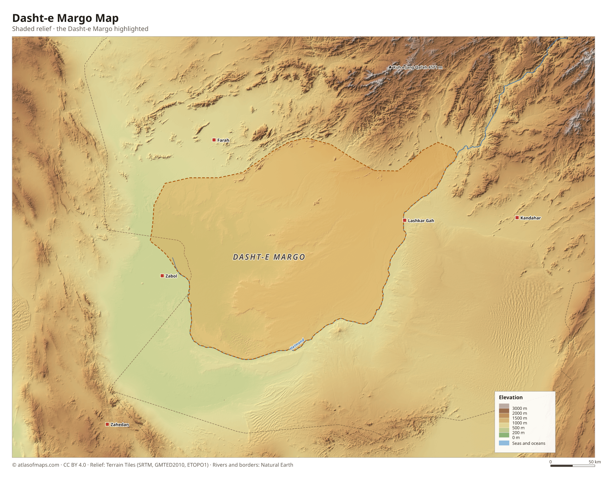 Dasht-e Margo Map