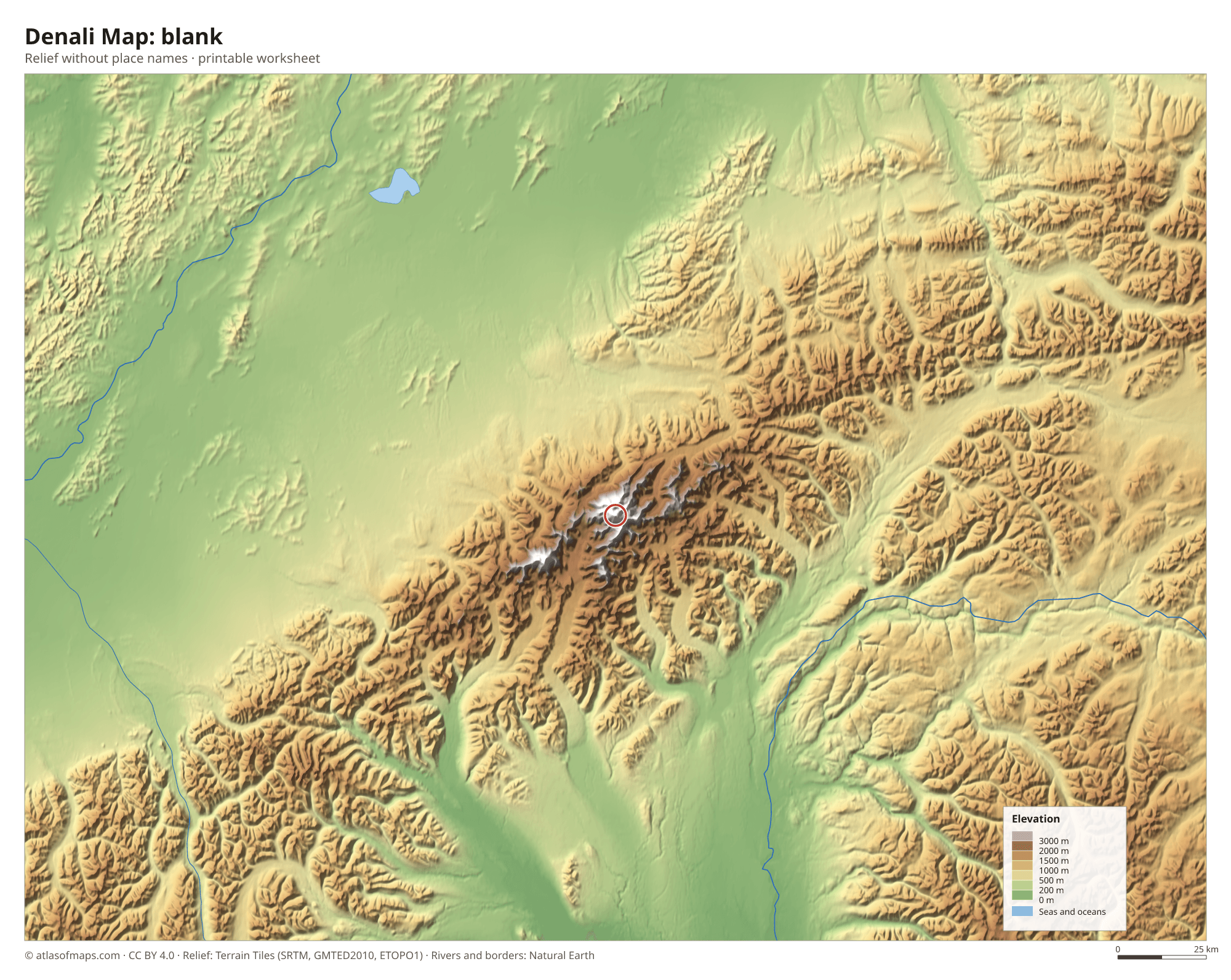 Denali Map without names