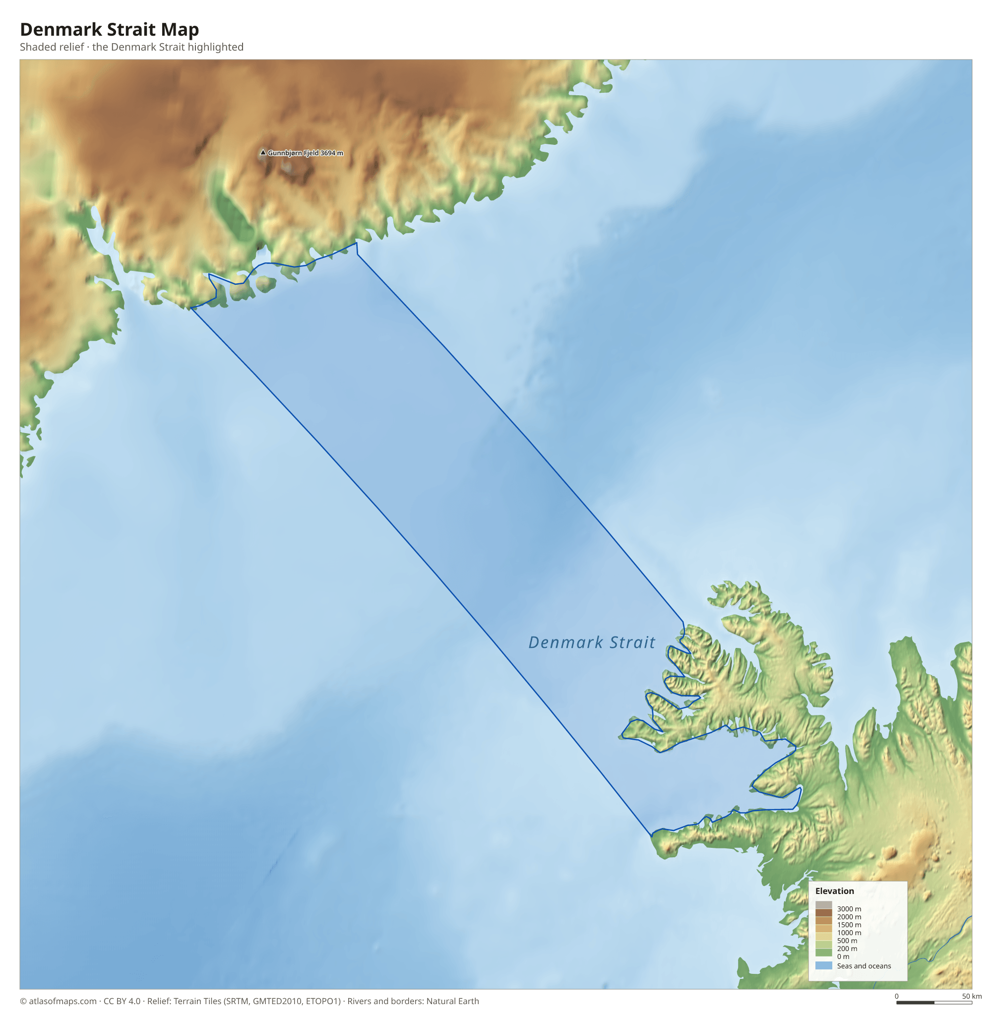 Denmark Strait Map