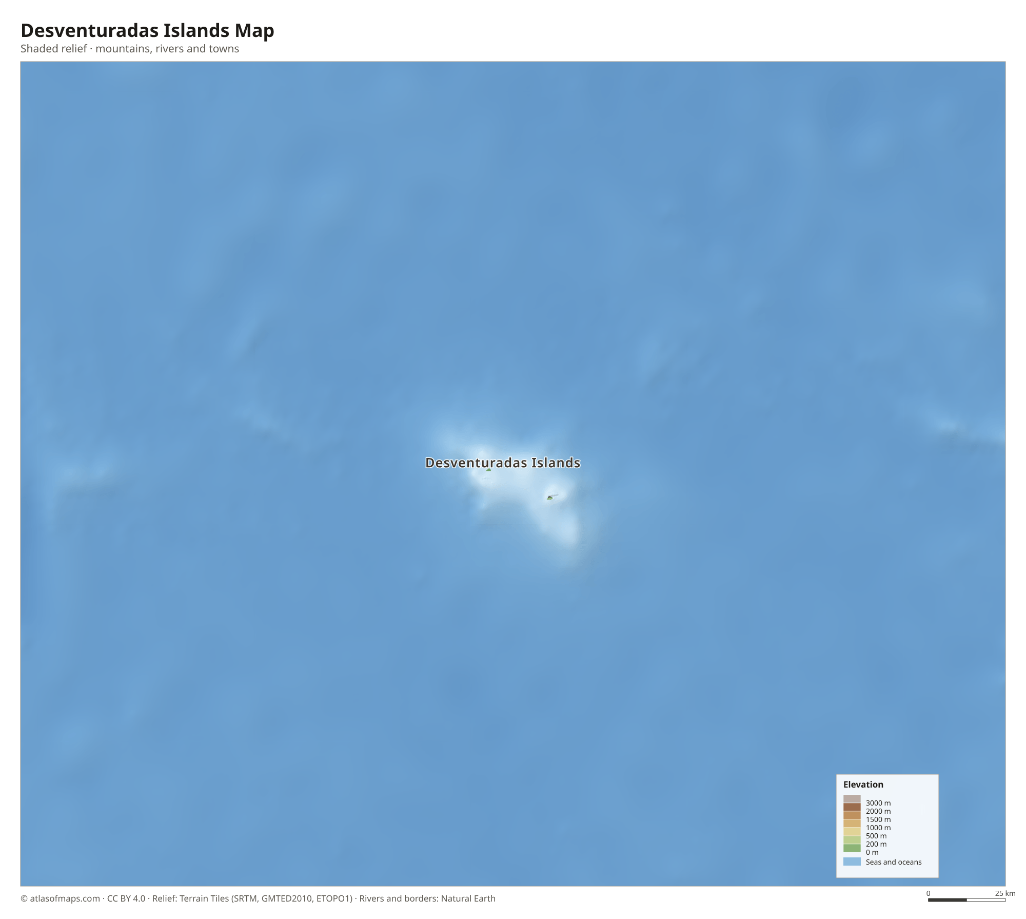 Desventuradas Islands Map