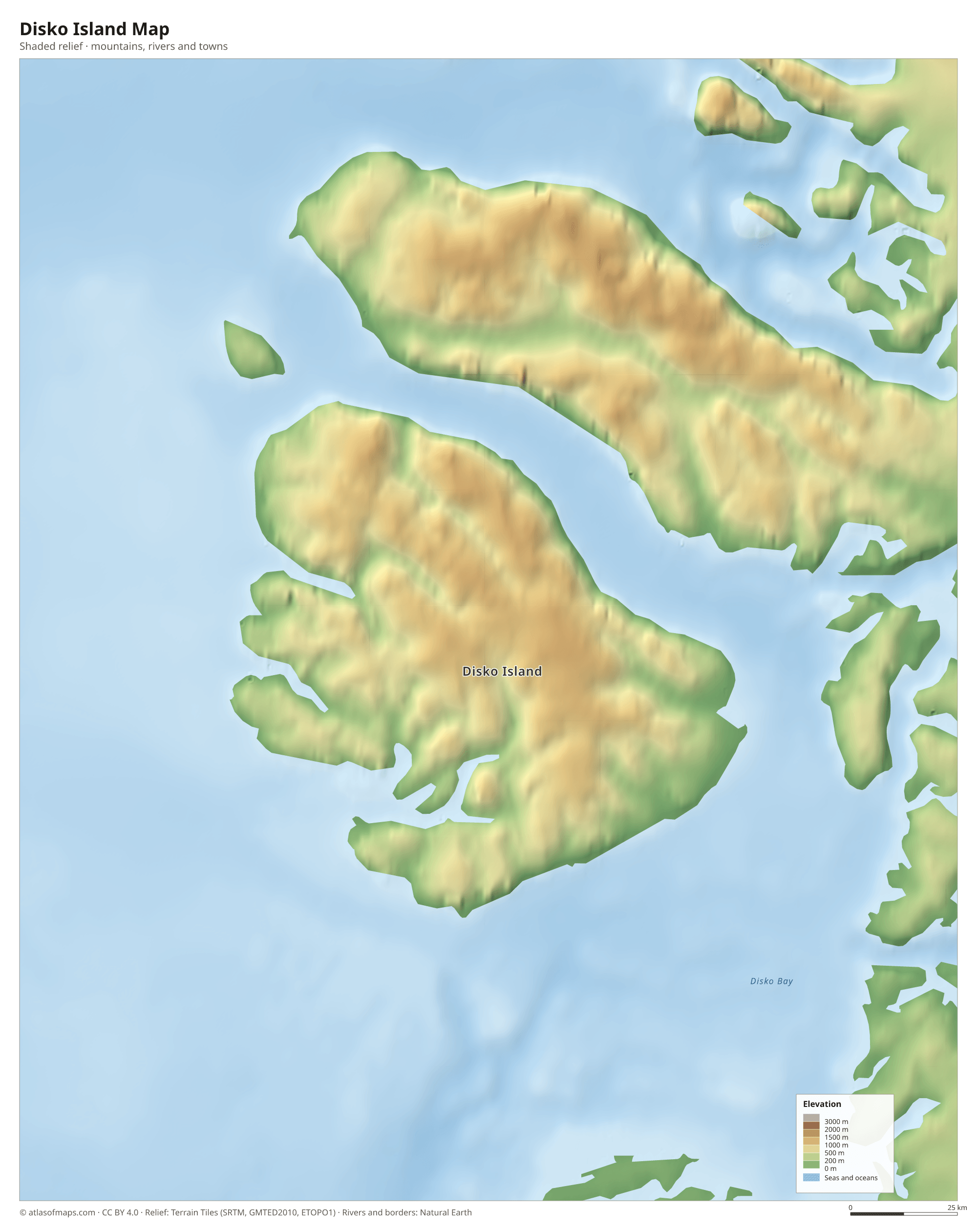 Disko Island Map